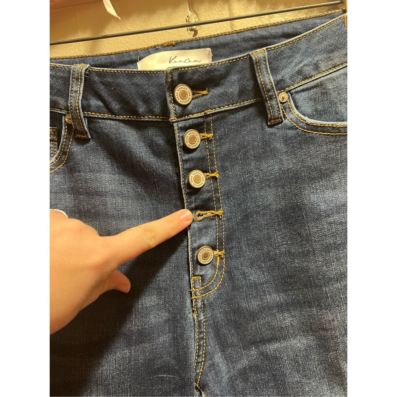 Other Kancan Woman’s Blue Jeans Size 30 - Missing One Buttom Size 30" / US 8 / IT 44 - 5 Thumbnail