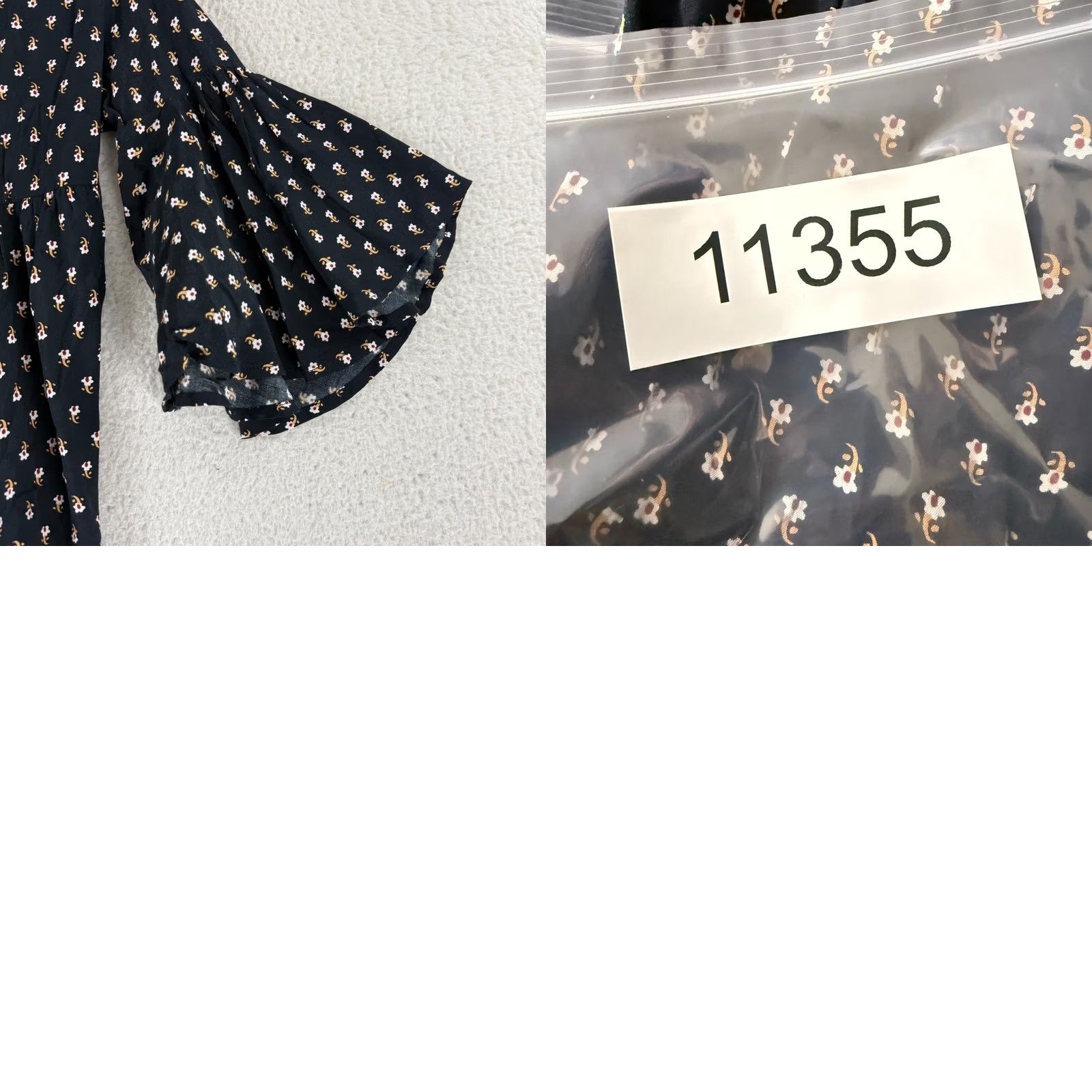 Vintage Faithfull The Brand x Anthropologie Fresa Dress Womens 2 Black Floral Tunic Dress Size XS / US 0-2 / IT 36-38 - 9 Thumbnail