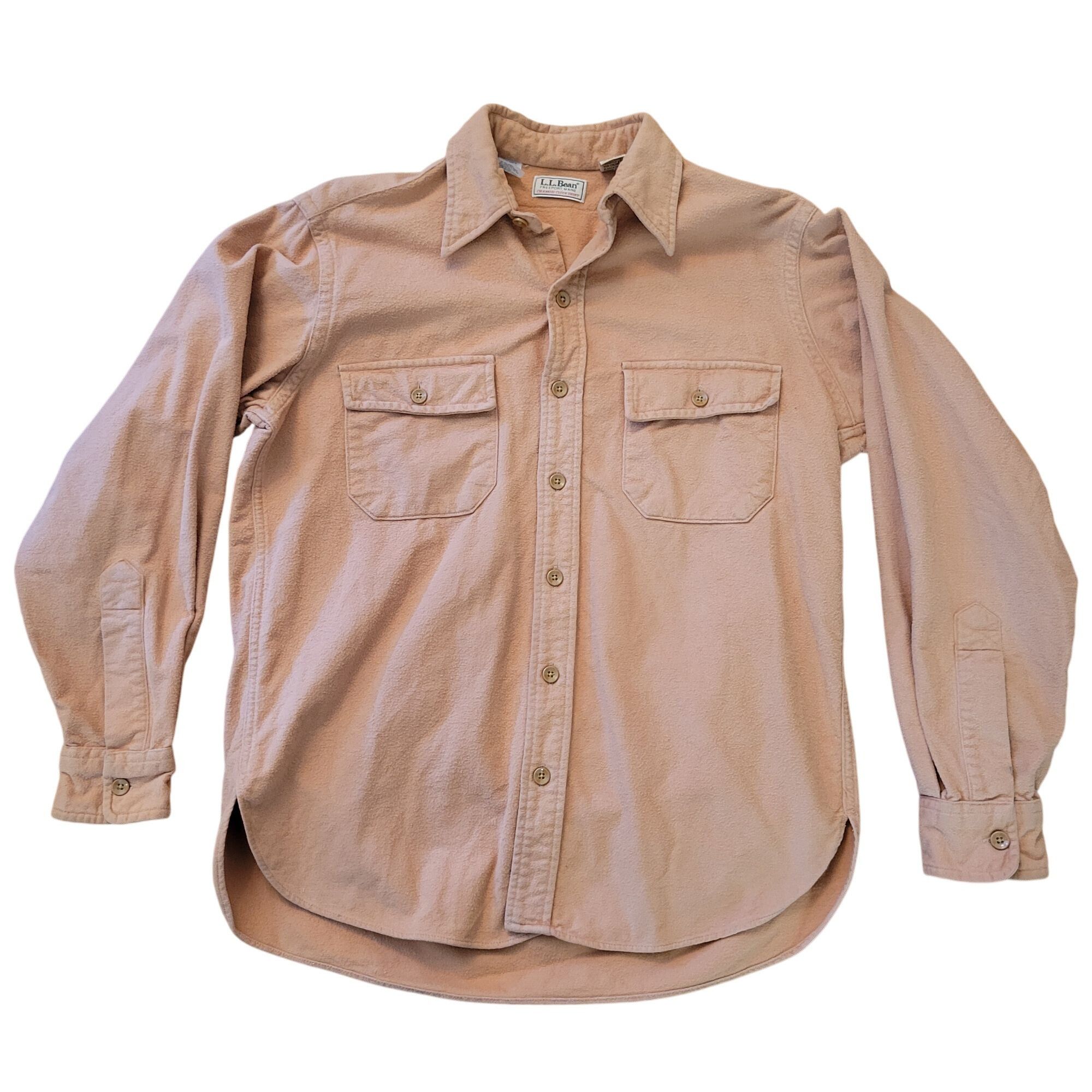L.L. Bean LL Bean 15.5 Regular Chamois Cloth Shirt Peach Long Sleeve B Size US M / EU 48-50 / 2 - 1 Thumbnail