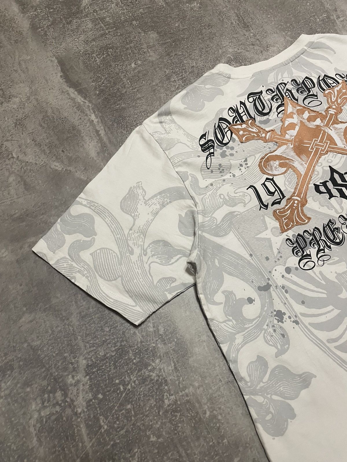 Southpole Vintage South Pole All Ower Print Rap T-Shirt 90s Size US XL / EU 56 / 4 - 14 Thumbnail