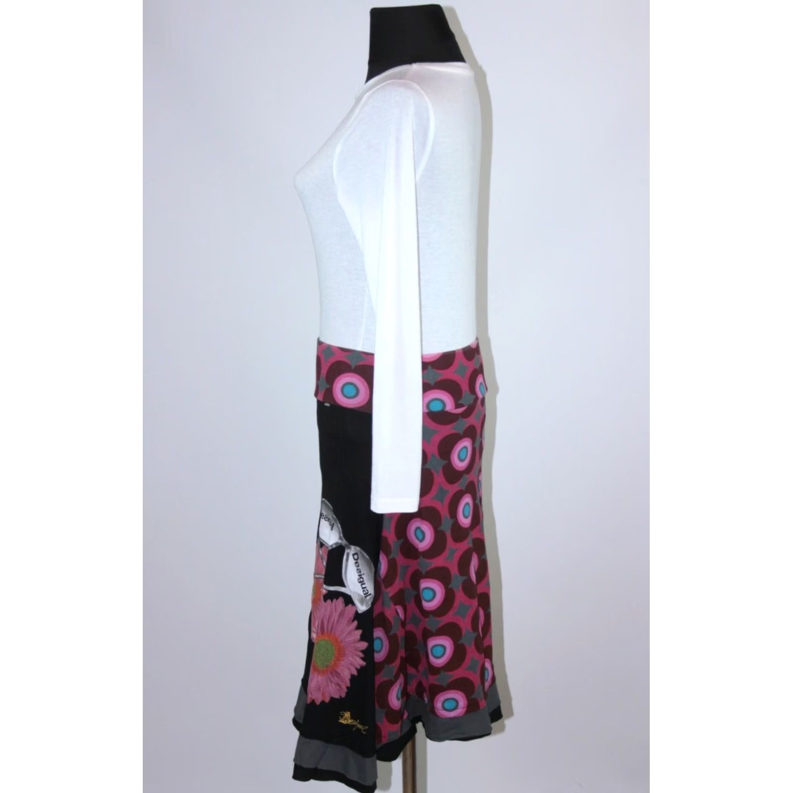 Desigual Desigual Skirt S Cotton Midi Multicoloured Womens Size 28" / US 6 / IT 42 - 4 Thumbnail