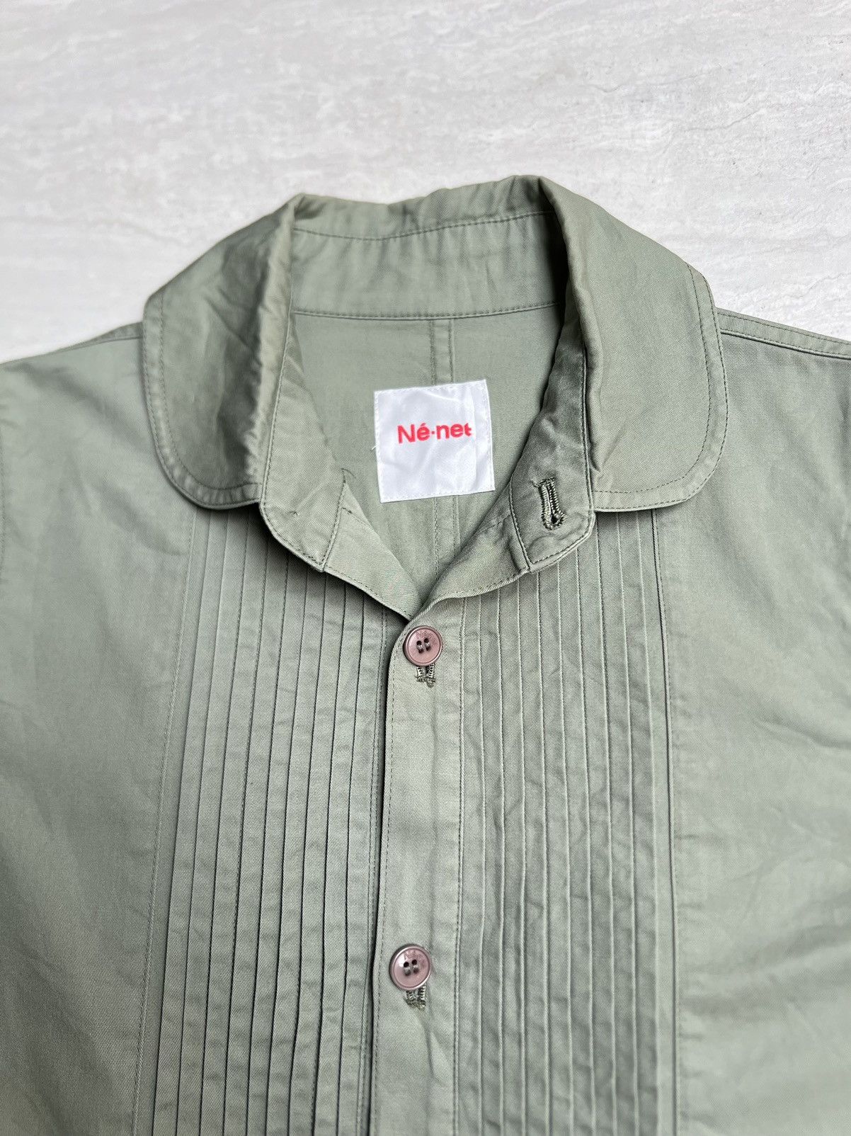 Ne-Net NE-NET Issey miyake Green Shirt Size US S / EU 44-46 / 1 - 4 Thumbnail