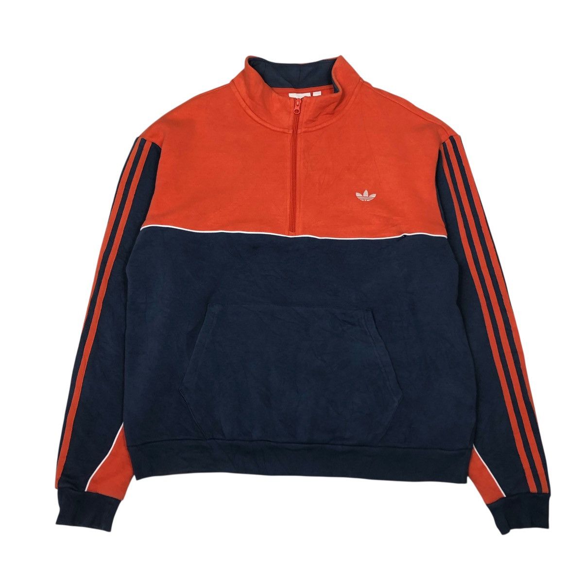 Adidas 📌Double Tone Adidas Anorak Half Zipper Sweater Size US M / EU 48-50 / 2 - 1 Thumbnail