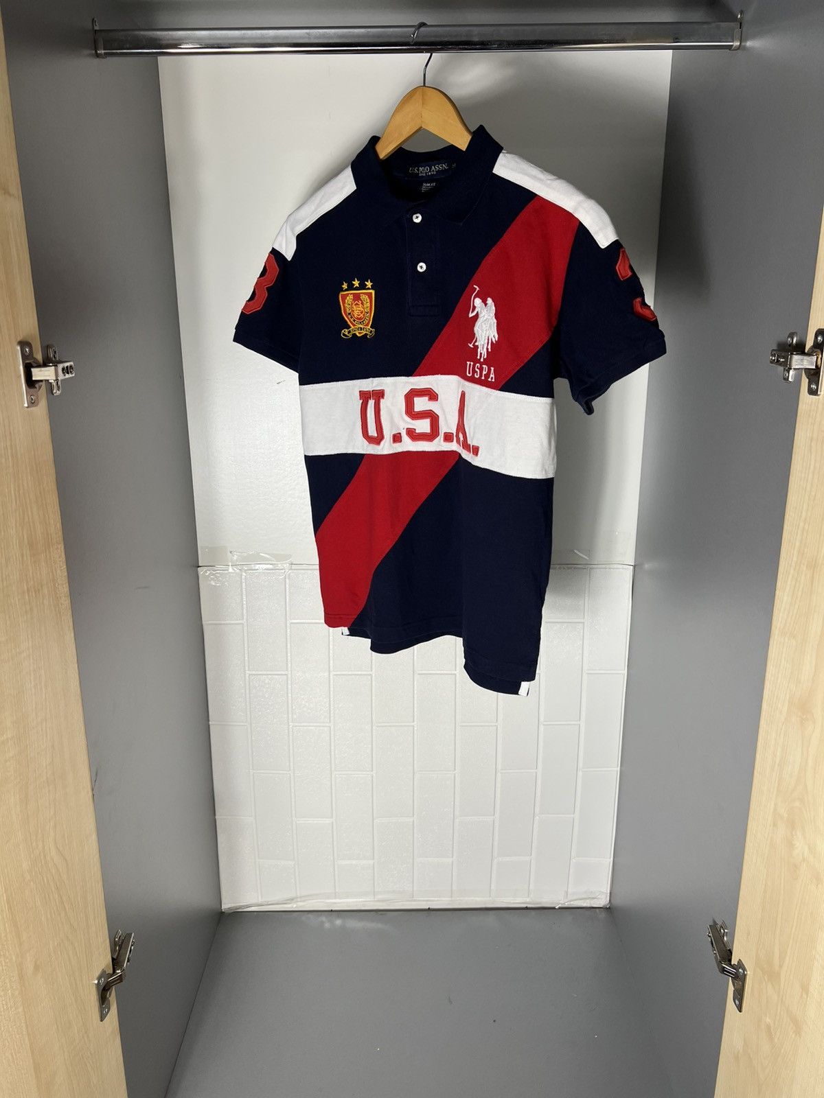 Polo Ralph Lauren VINTAGE U.S POLO ASSN USA FLAG DESIGNER CASUAL RETRO Y2K 90s Size US M / EU 48-50 / 2 - 3 Thumbnail
