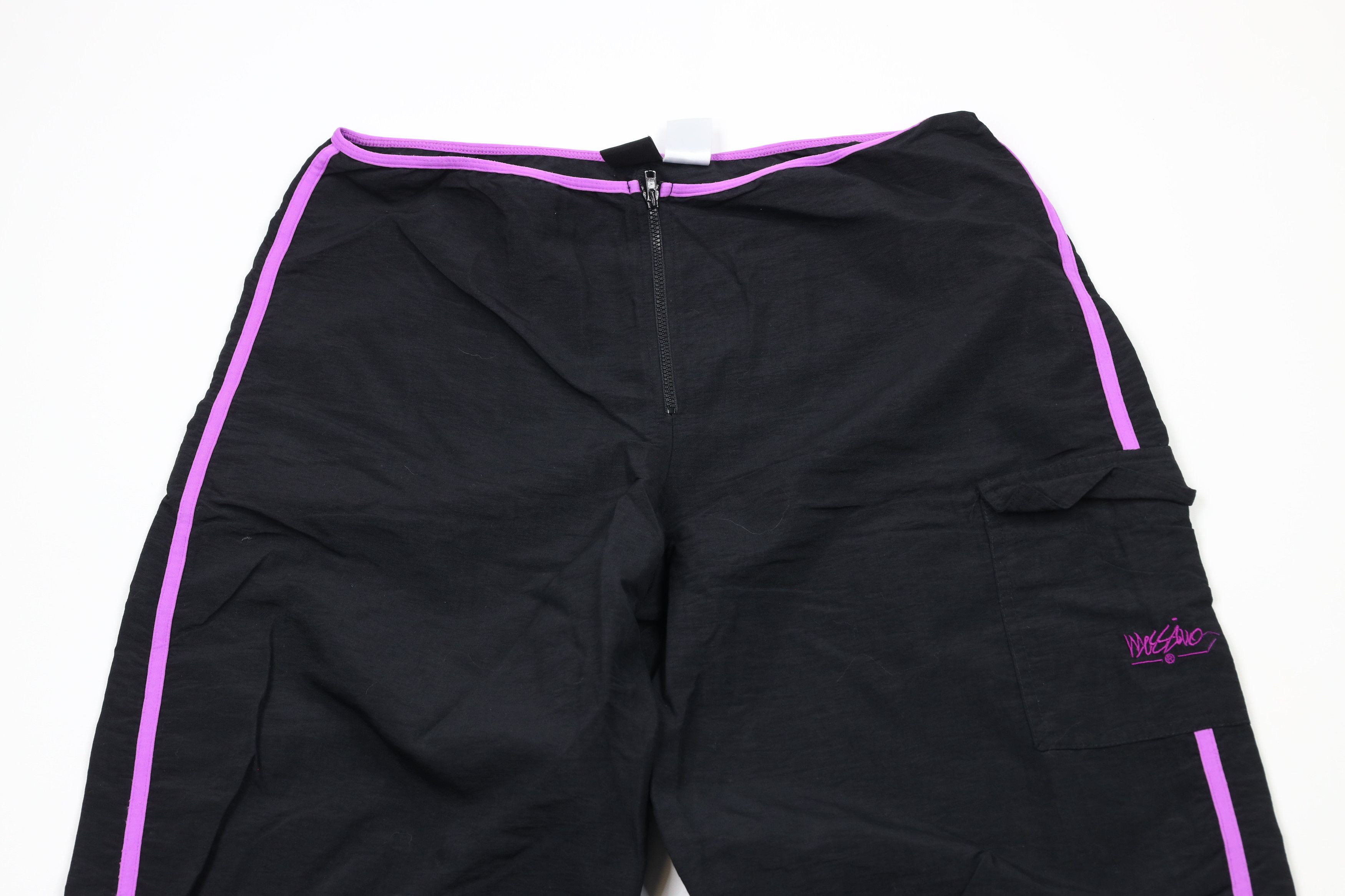 Vintage Vintage Y2K Streetwear Flared Wide Leg Cargo Pants Black Size 32" / US 10 / IT 46 - 2 Thumbnail