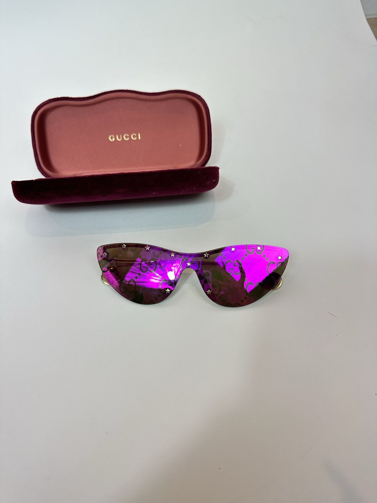 Gucci Gucci Cateye Rimless Sunglasses Size ONE SIZE - 4 Thumbnail
