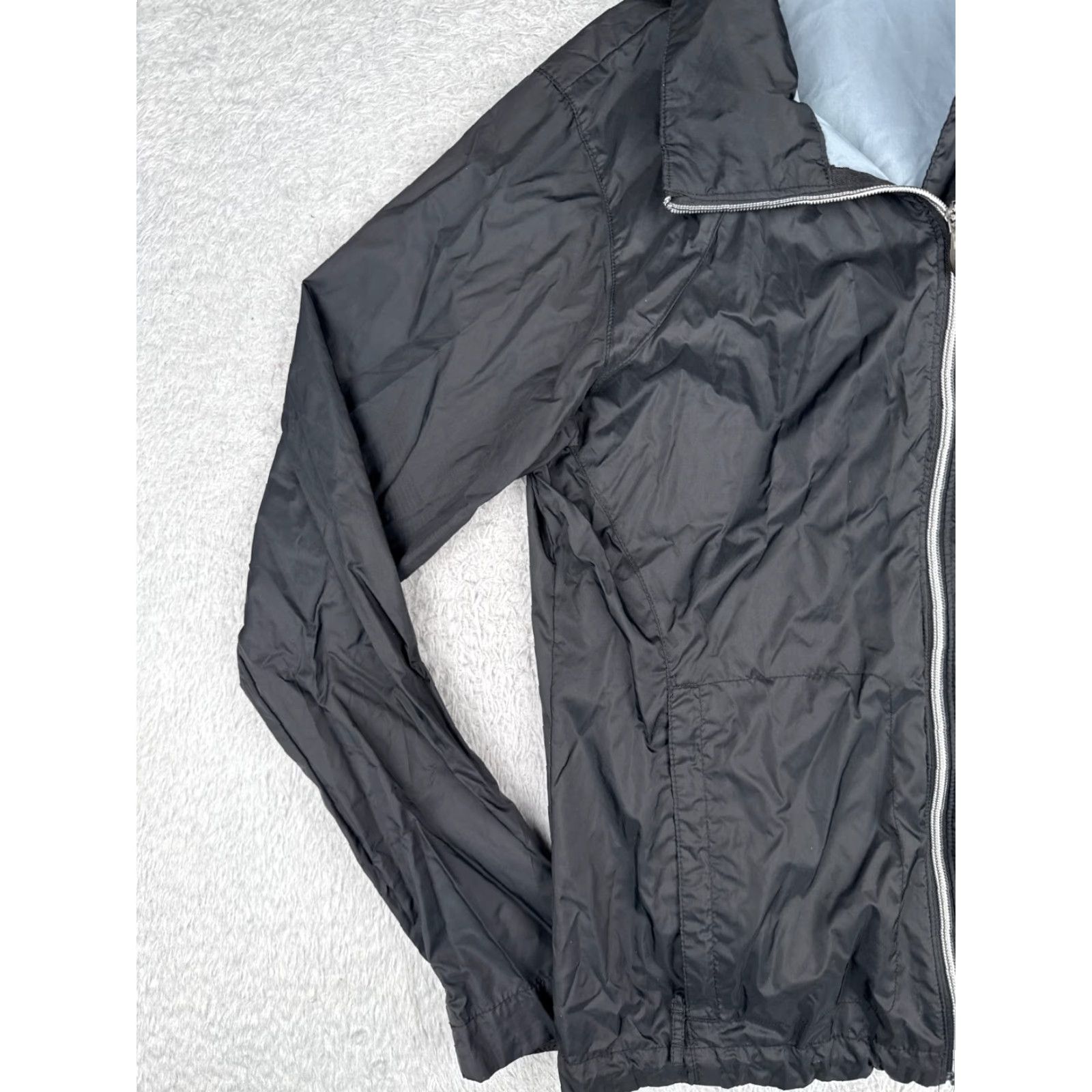 Vintage Columbia Jacket Women Medium Black Hooded Full Zip Windbreaker Nylon Shell Size M / US 6-8 / IT 42-44 - 7 Thumbnail