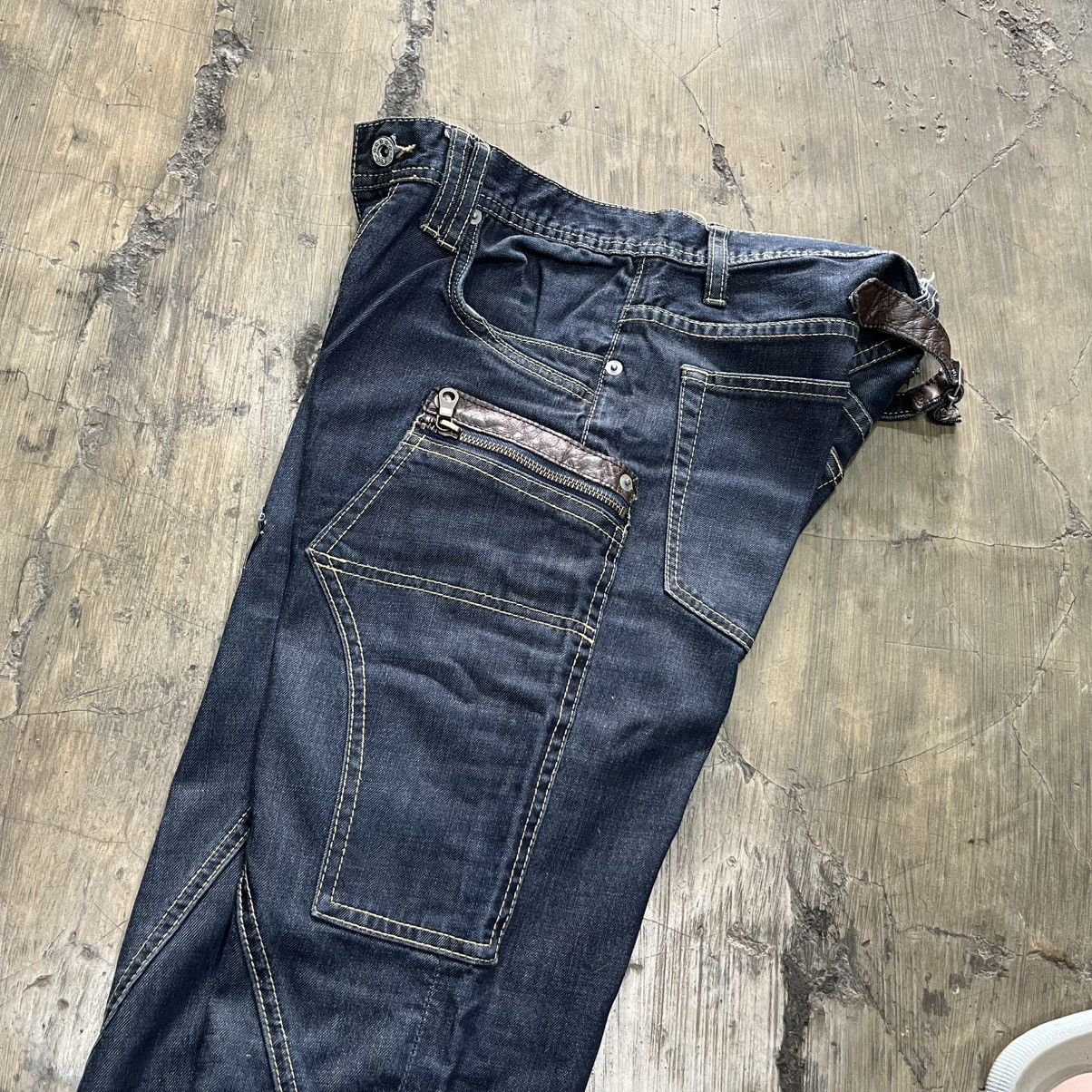 If Six Was Nine FLARED🔥Michel Klien Paris Utility Design Y2K Jeans/ifsixwa9 Size US 29 - 12 Thumbnail