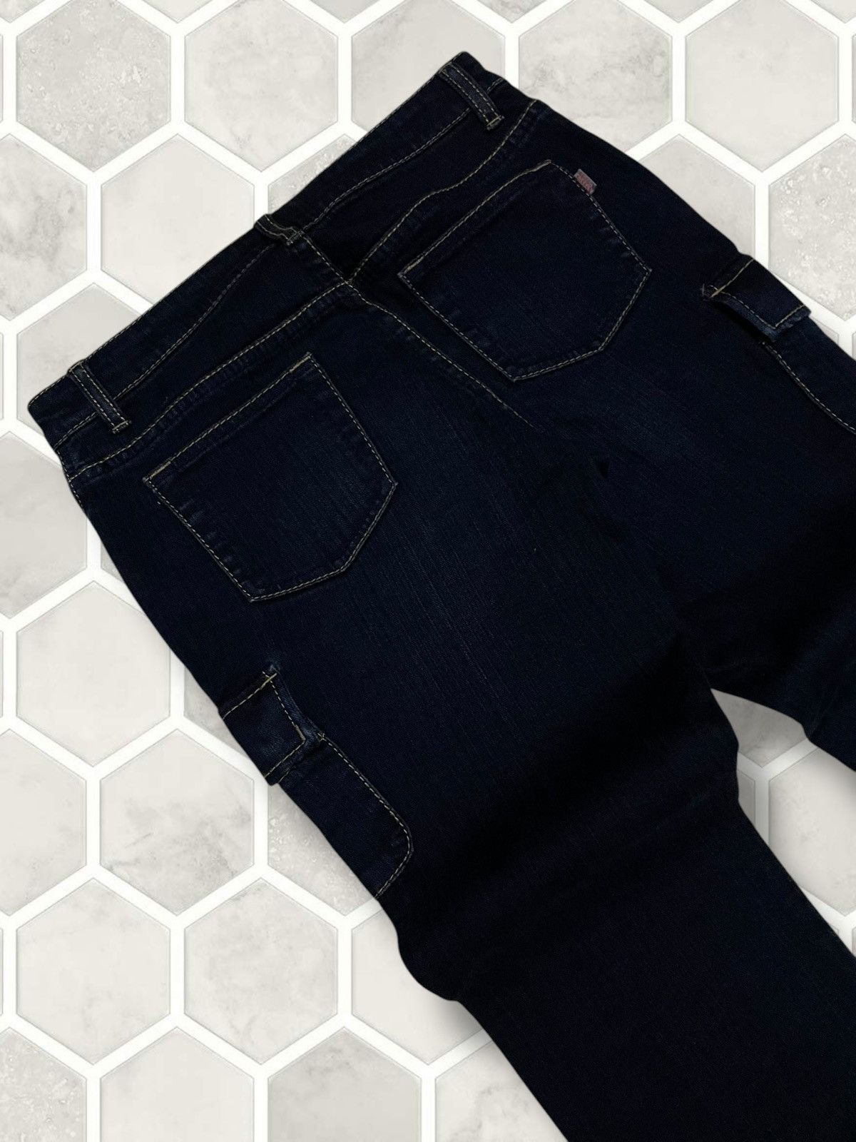 Tornado Mart Vintage 90s Japan Designer Olala Sassion Flared Cargo Denim Size US 29 - 14 Thumbnail