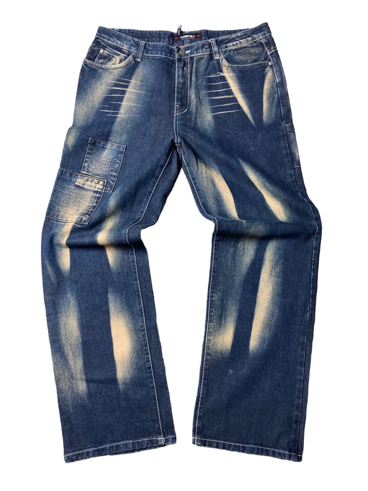 Japanese Brand × PPFM PAENGE Abstract Unique Patchwork Jeans Japanese Brand💥 Size US 32 / EU 48 - 1 Thumbnail