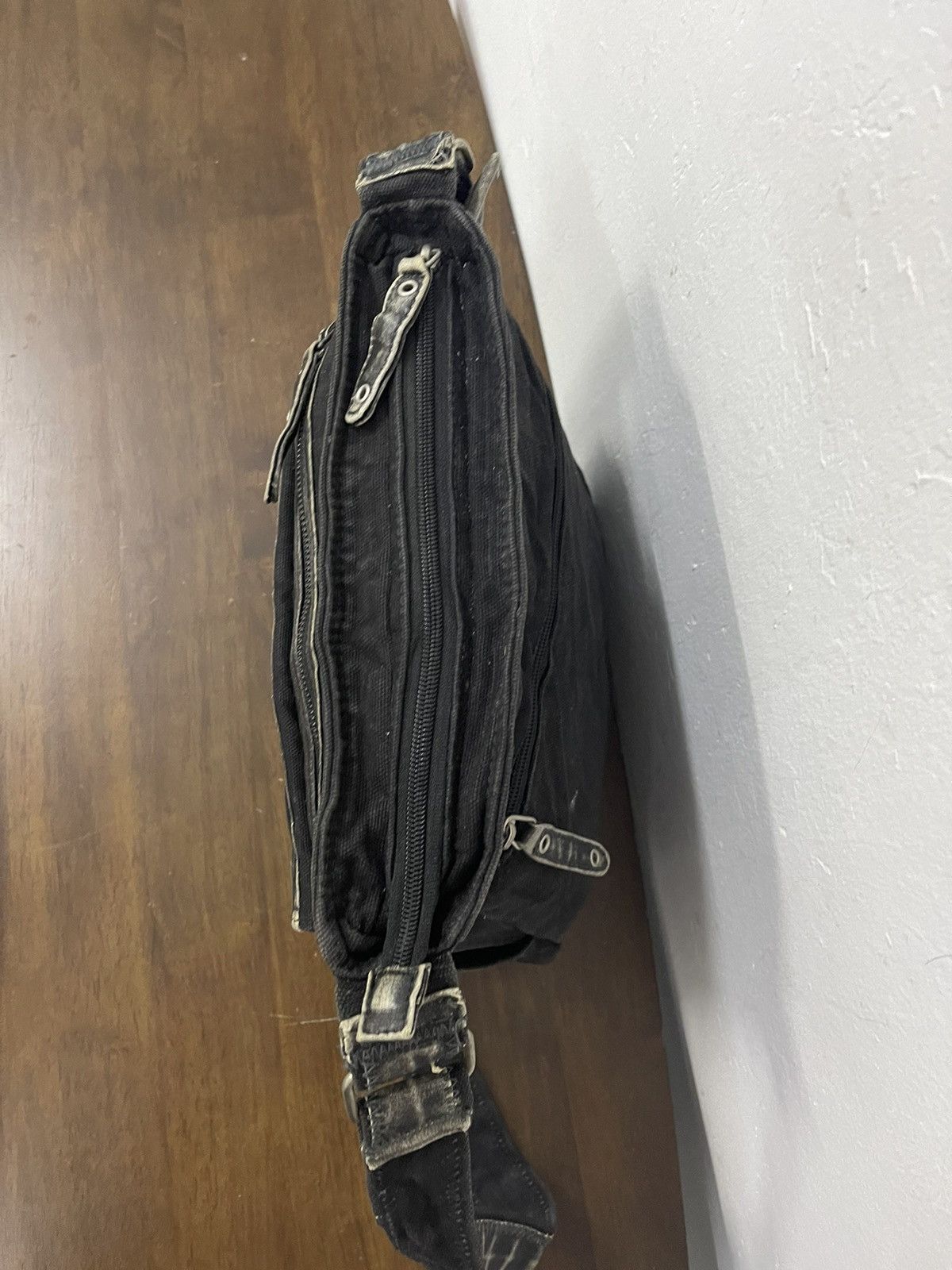 Japanese Brand Grand Stone Black Dyed Multi Compartment Utilities bag Size ONE SIZE - 10 Thumbnail