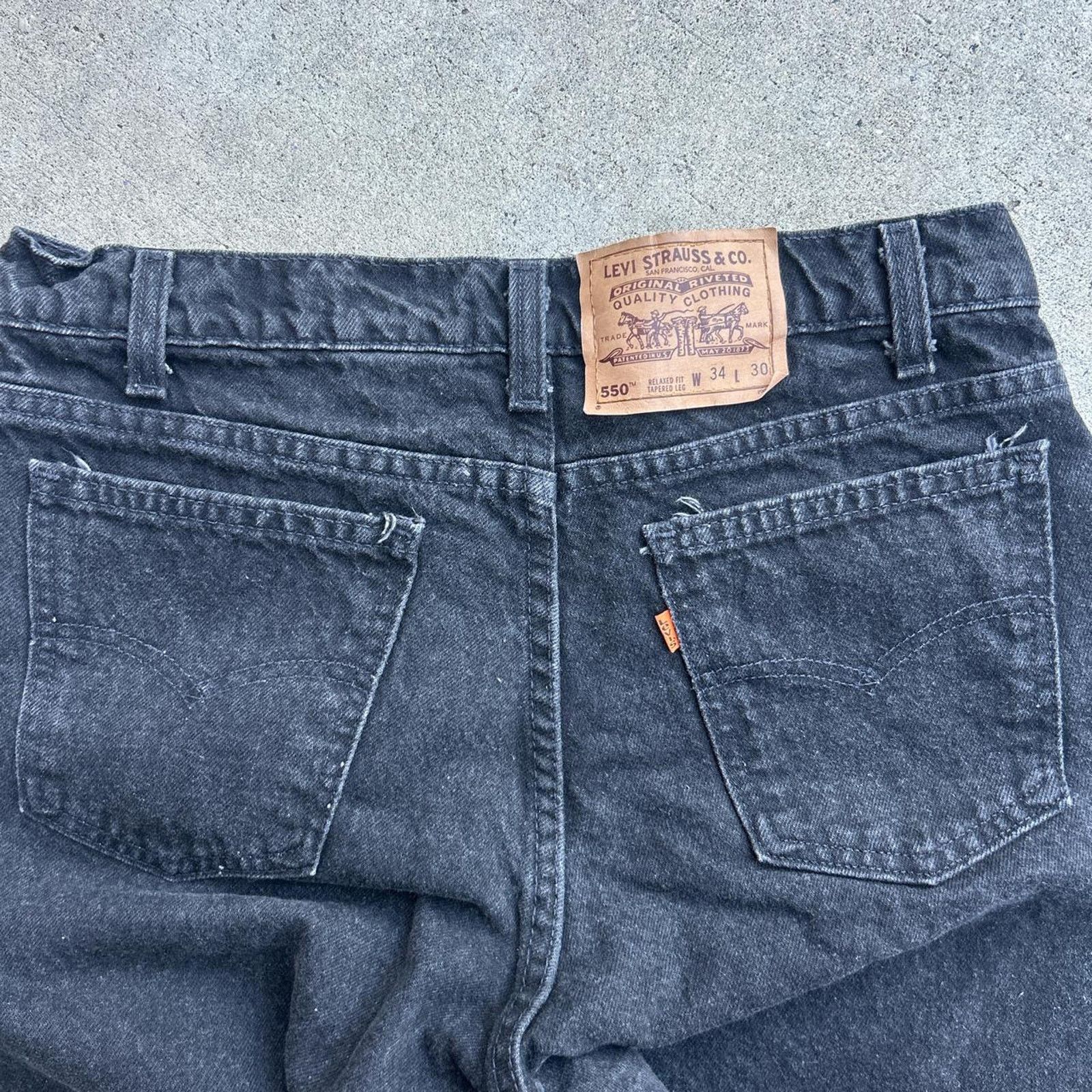 Levi's Black orange tab 550 levi Jeans Size US 34 / EU 50 - 2 Thumbnail