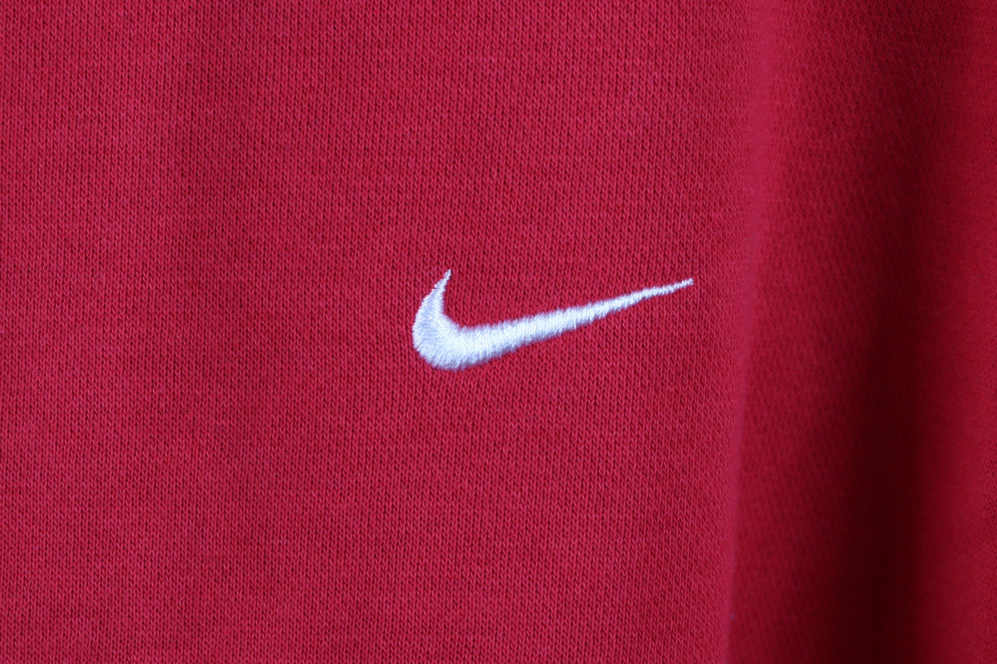 Nike Vintage Y2K Nike Scott Mini Swoosh Hoodie Sweatshirt Red Size US XXL / EU 58 / 5 - 4 Thumbnail