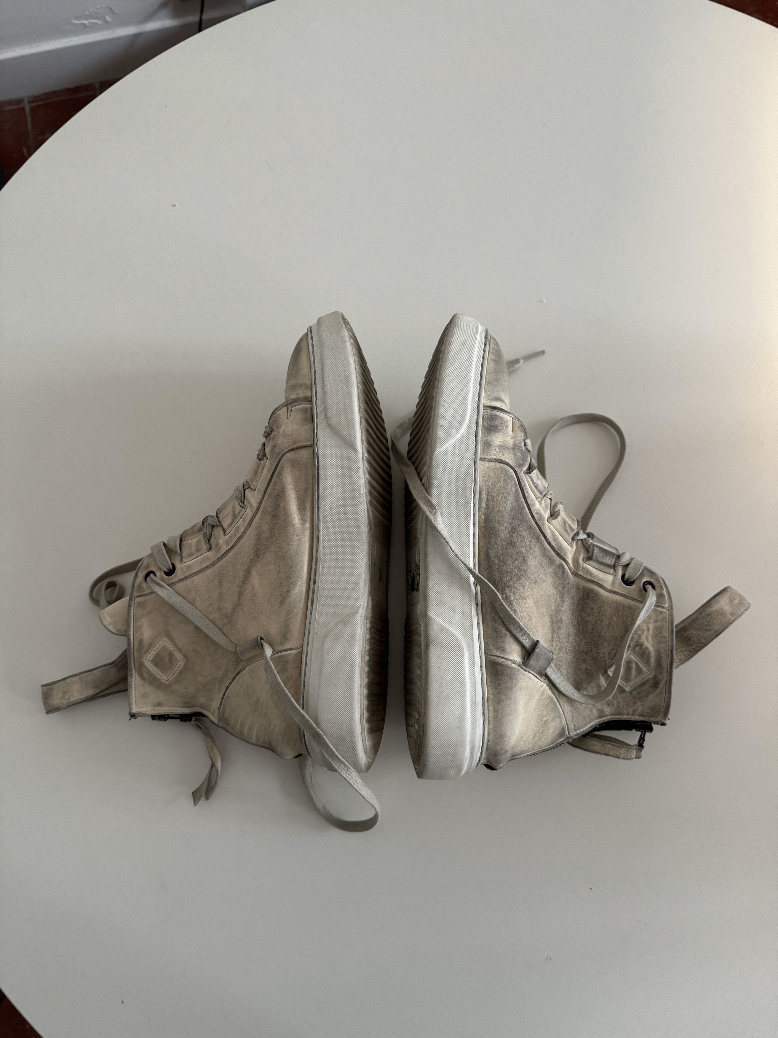 Masnada Masnada Strap Leather Sneakers - Dirty White Size US 12 / EU 45 - 4 Thumbnail