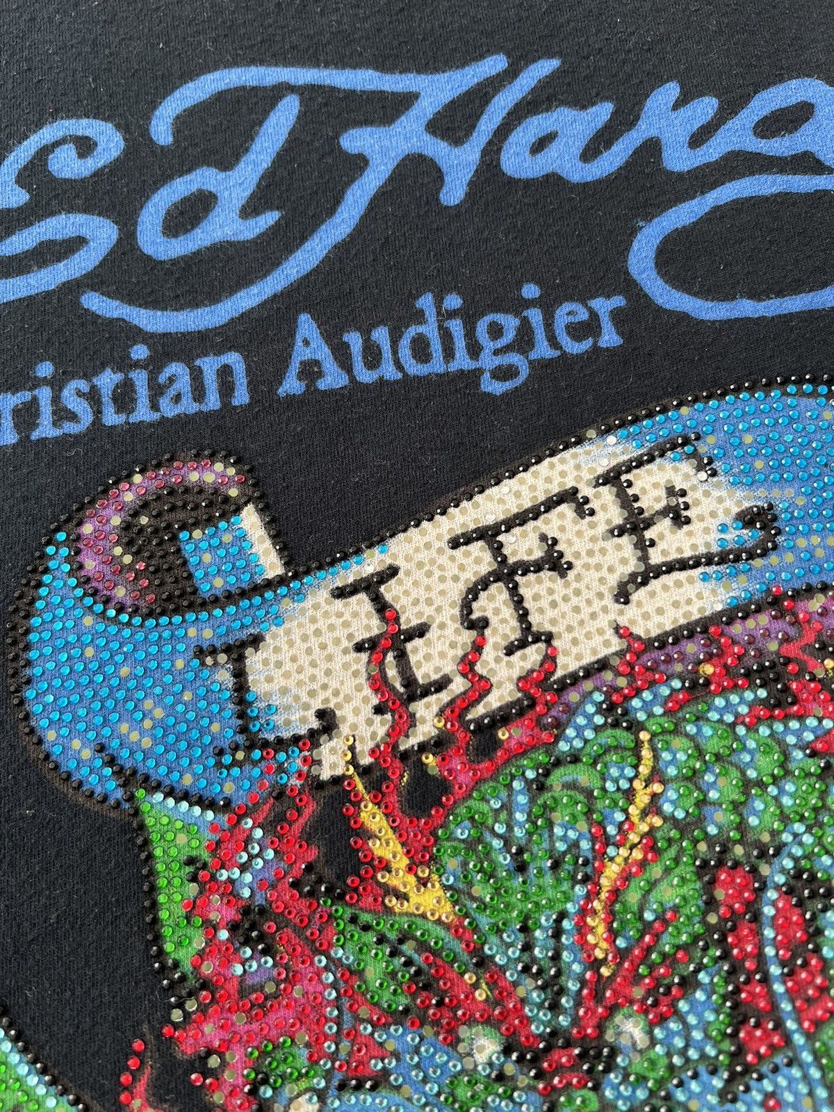 Ed Hardy Ed Hardy Christian Audigier Tattoo Streetwear Black T-shirt Size US XL / EU 56 / 4 - 6 Thumbnail