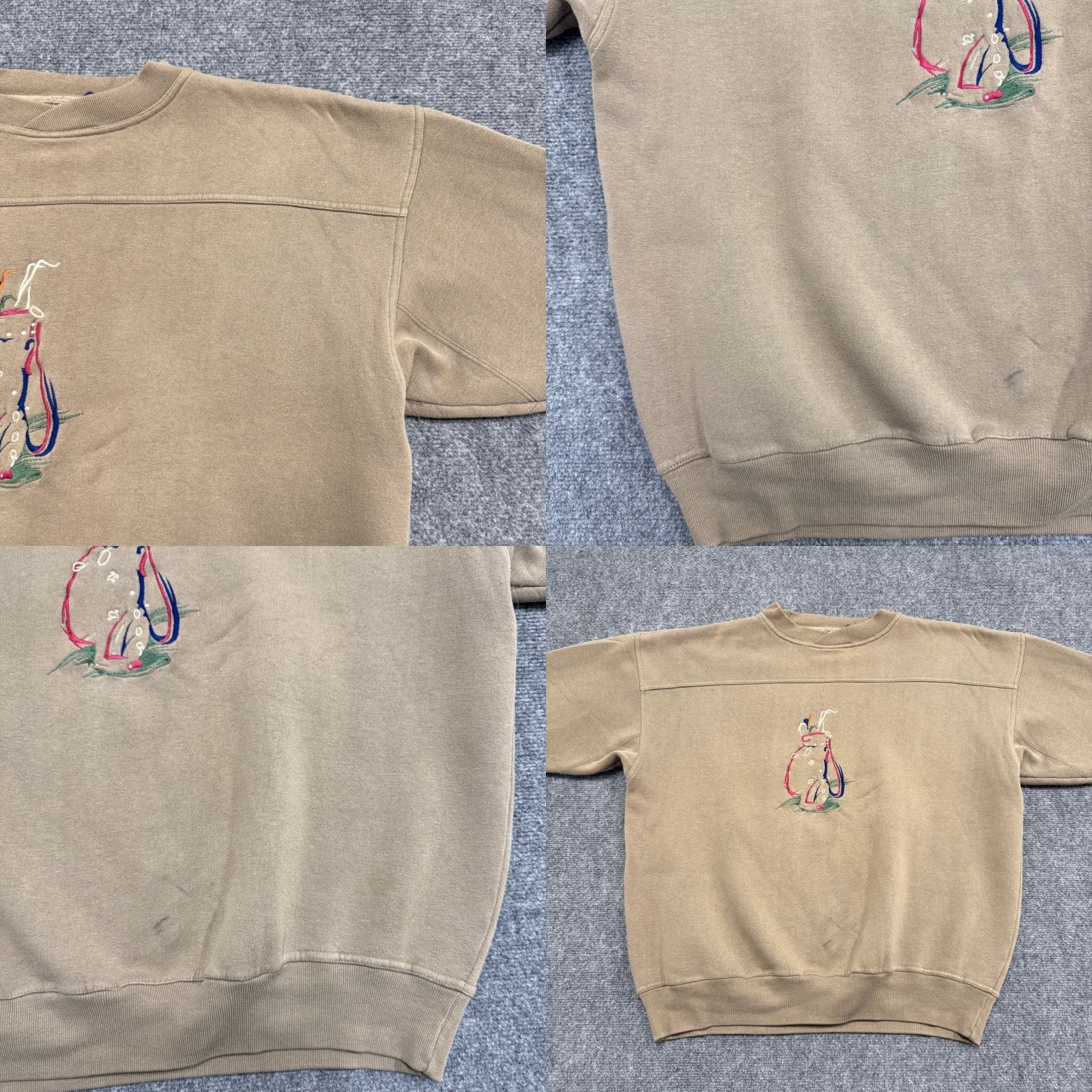 Vintage Crable Sportswear Sweater Pullover Men's XL Embroidered Golf Distressed Beige Cotton Blend Size US XL / EU 56 / 4 - 9 Thumbnail