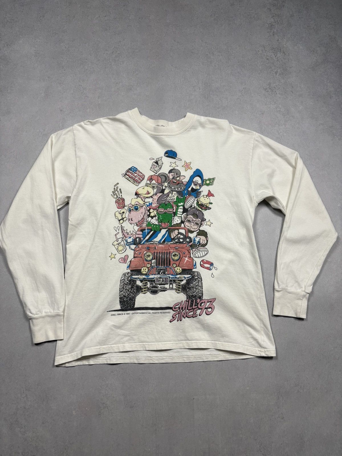 Vintage Vintage Chill Since 1993 Cartoon Graphic Long Sleeve Y2K M Size US M / EU 48-50 / 2 - 1 Thumbnail