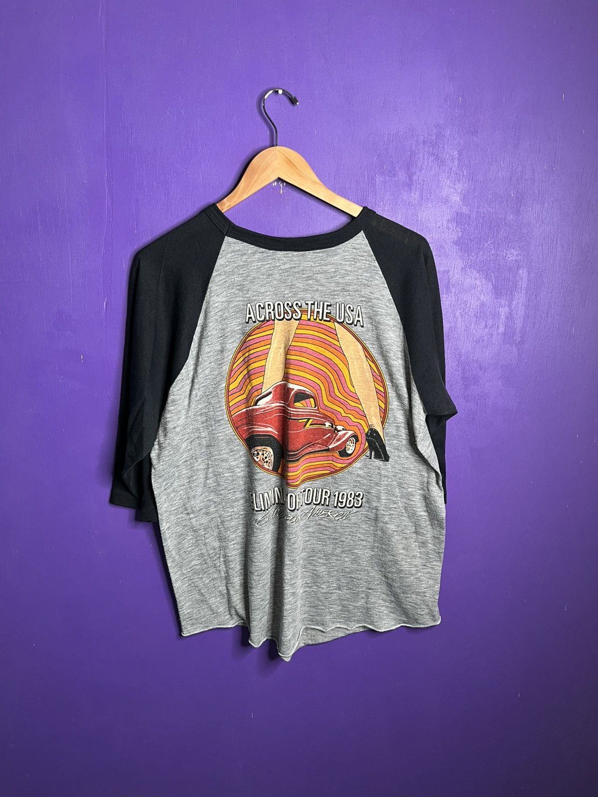 Band Tees × Vintage Vintage 1983 ZZ Top eliminator tour raglan t-shirt Size US XL / EU 56 / 4 - 2 Thumbnail