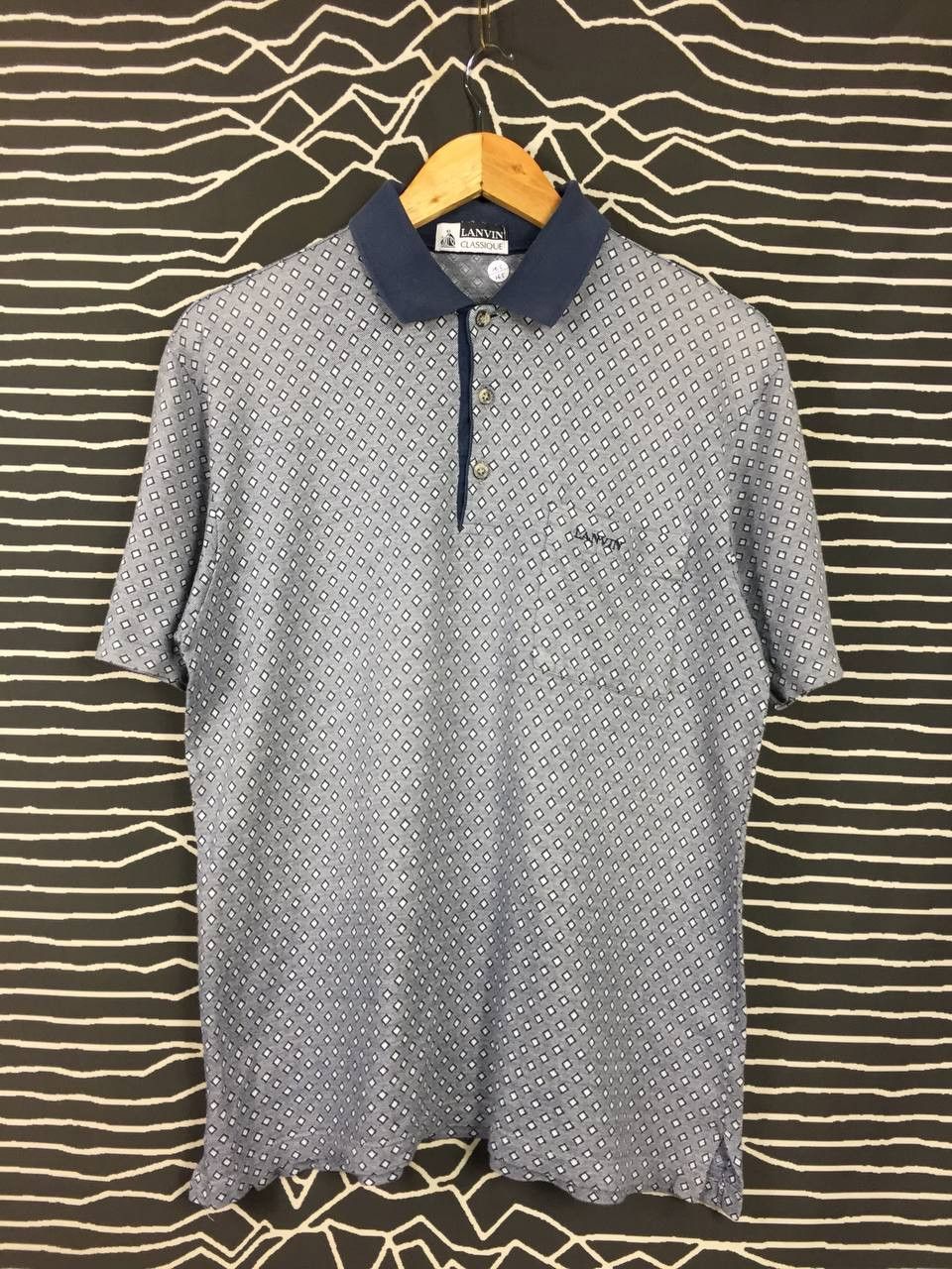 Lanvin Vtg Lanvin Classique Made In Italy Patterned Polo Tee Size US M / EU 48-50 / 2 - 2 Thumbnail