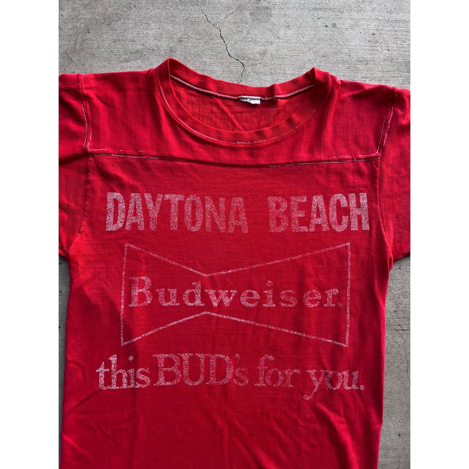 Budweiser VTG 1970s Daytona Beach Budweiser ‘This Buds For You’ Tee Size US XS / EU 42 / 0 - 1 Thumbnail