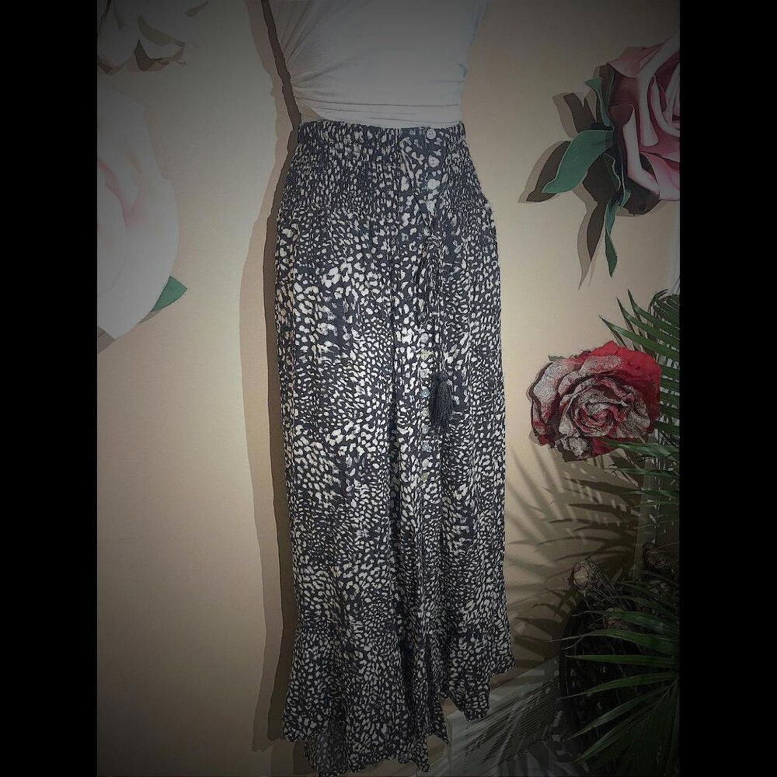 Other elastic waist maxi skirt Black and white Size 27" / US 4 / IT 40 - 2 Thumbnail