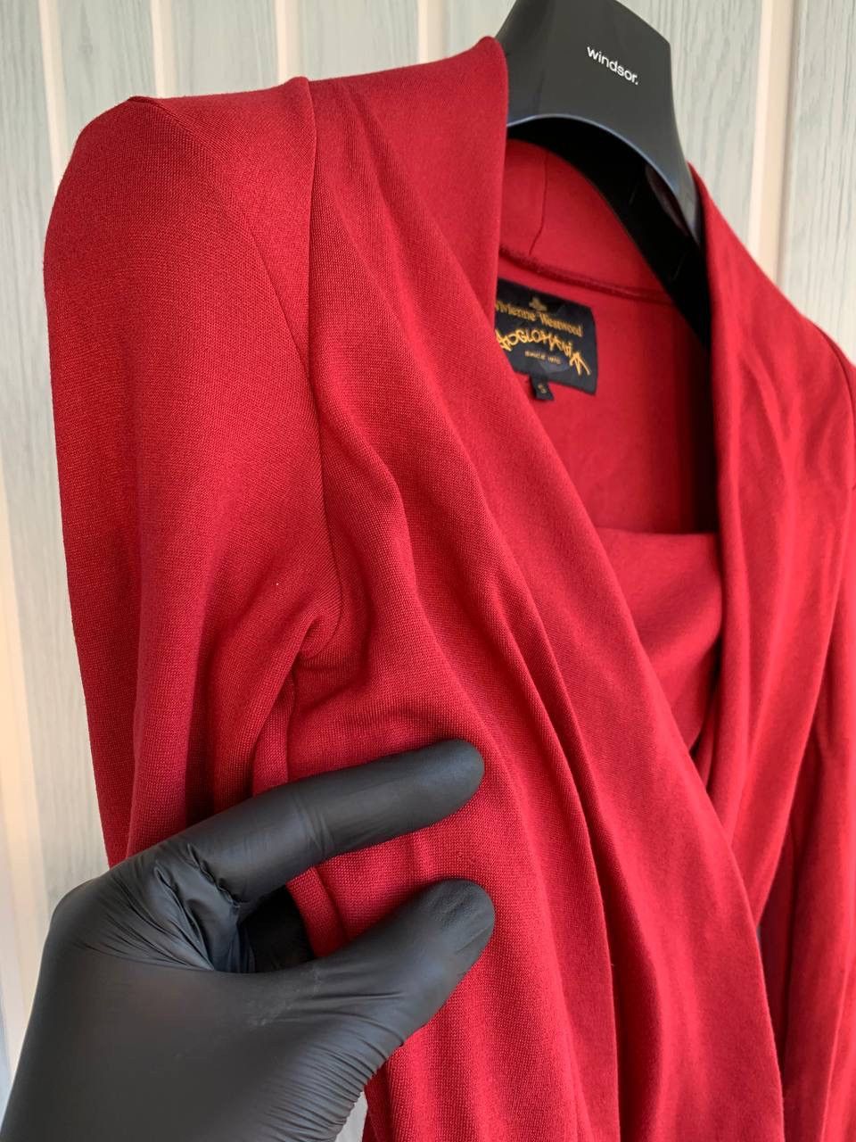 Designer × Vivienne Westwood Vivienne Westwood Anglomania Red Asymmetric Wrap Blouse Size S / US 4 / IT 40 - 12 Thumbnail