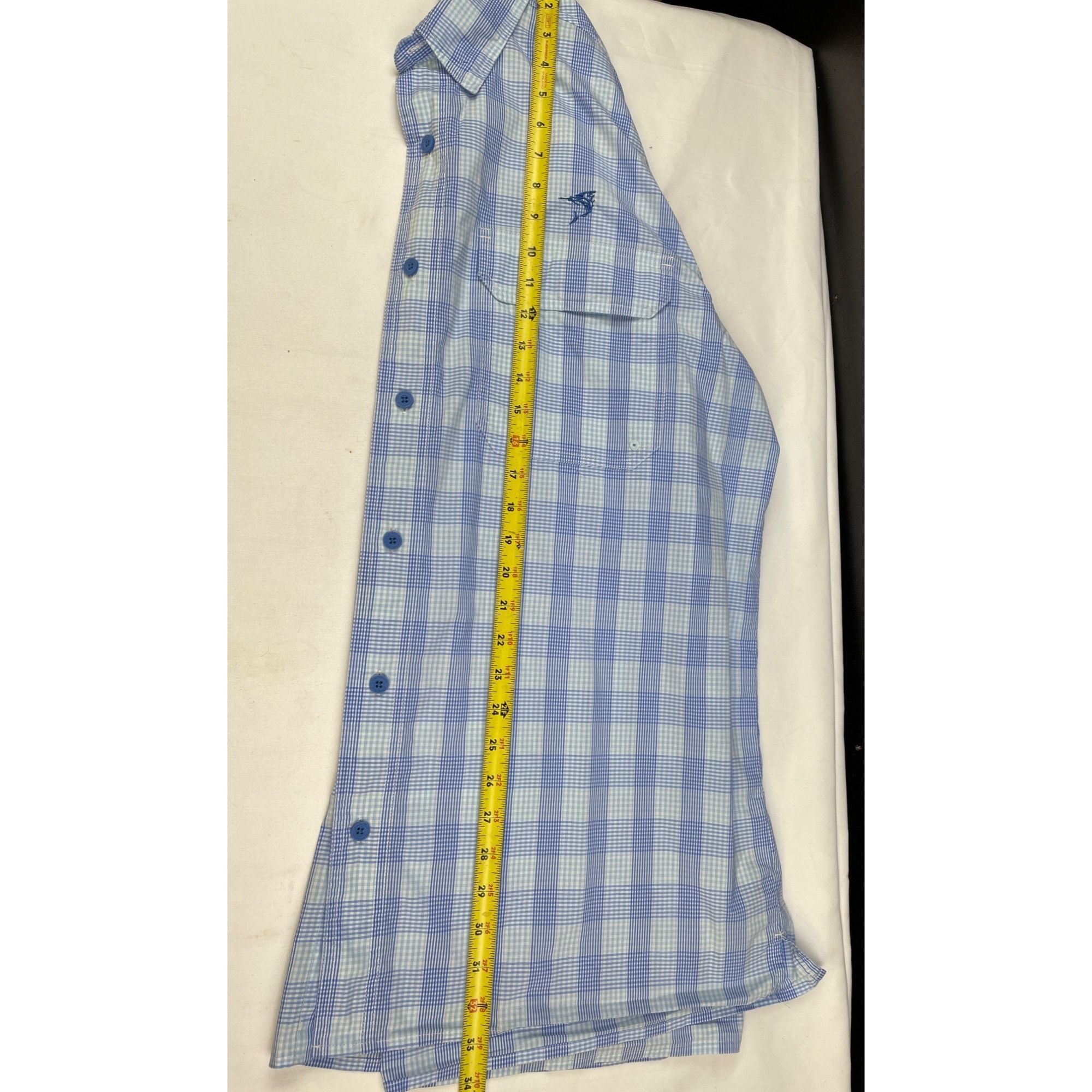 Other Bimini Bay Men's Blue Checkered Button Up/Short Sleeve Shirt Size US XL / EU 56 / 4 - 11 Thumbnail