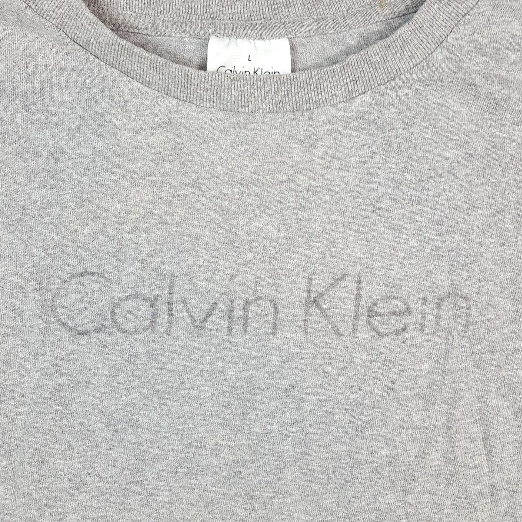 Calvin Klein VINTAGE Calvin Klein T-Shirt Mens 90s Logo Spell Out Gray Size L Crew Neck Short Sleeve USA Made Gym Workout Size US L / EU 52-54 / 3 - 3 Thumbnail