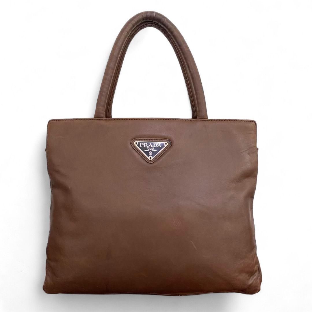 Prada Prada - Brown Leather Handbag Tessuto Size ONE SIZE - 2 Thumbnail