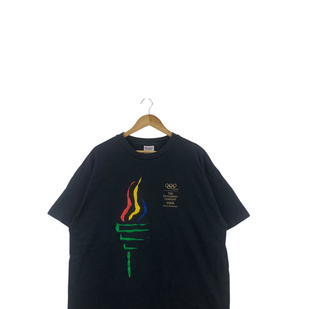 Vintage Vintage 90’ XEROX OLYMPIC SPONSOR Tech Tee Shirt Top Size US XL / EU 56 / 4 - 2 Thumbnail