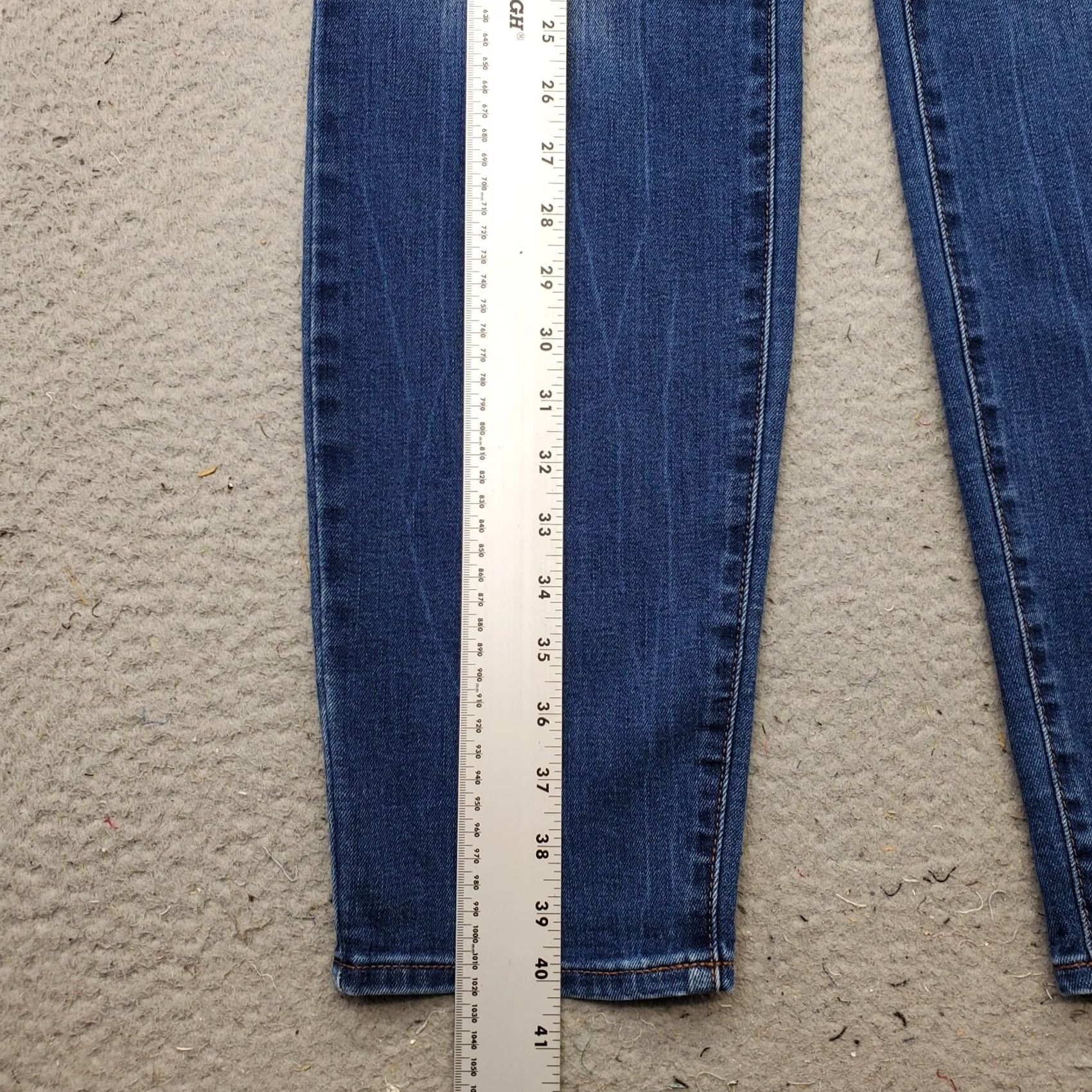 Old Navy Old Navy Pop Icon Skinny Jeans Womens 16L Blue Denim Casual Mid Rise Whiskered Jeans Size 38" / US 16 / IT 52 - 3 Thumbnail