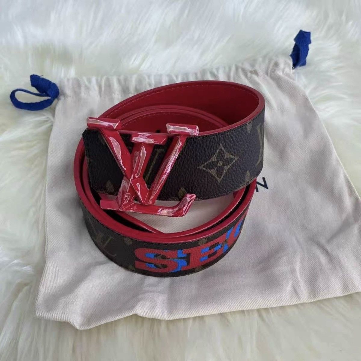Louis Vuitton Louis Vuitton Virgil Abloh Red Monogram Chain Belt -Seoul Size ONE SIZE - 2 Thumbnail