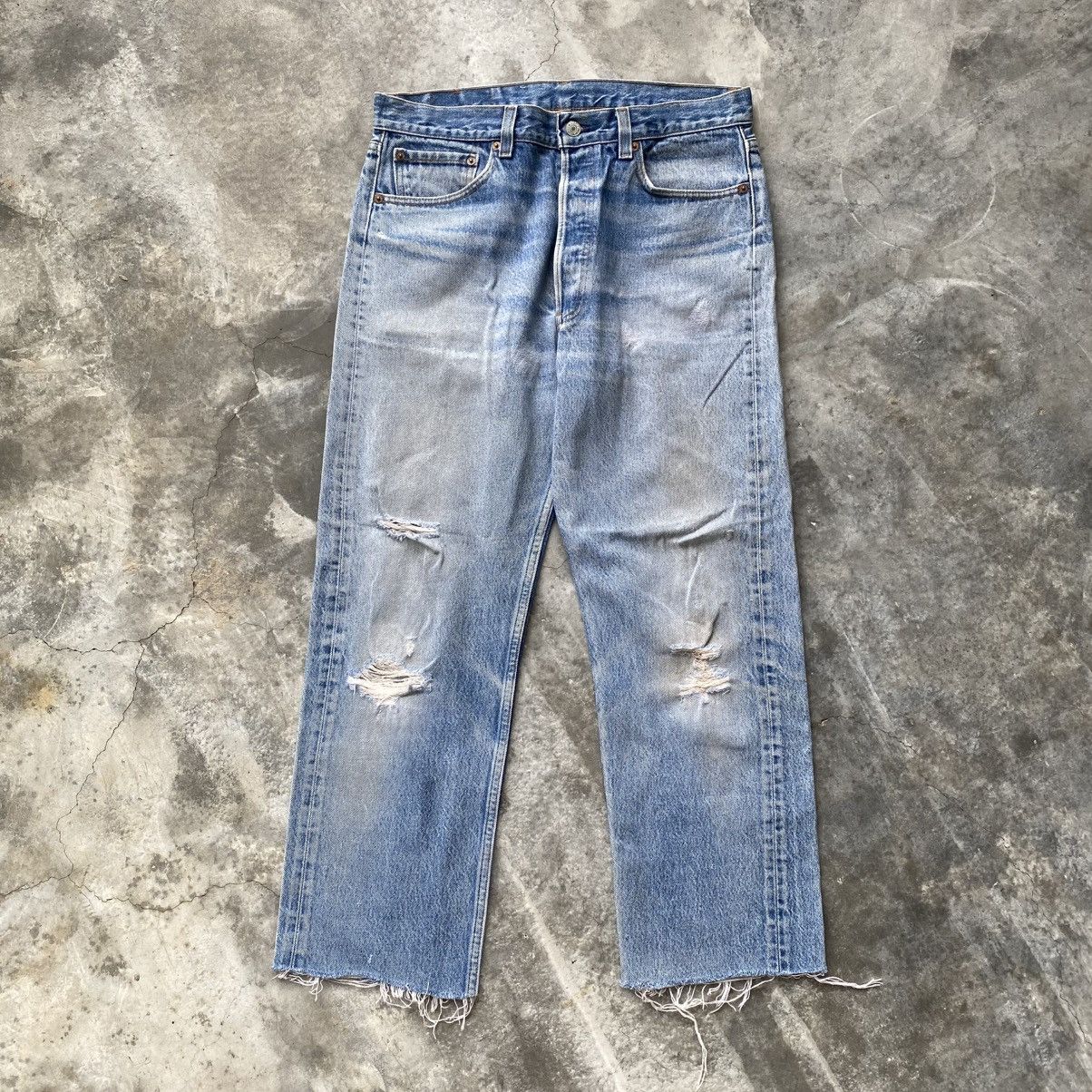 Levi's × Levi's Vintage Clothing × Vintage Vintage 90s Levis Distressed Denim w32 Size US 32 / EU 48 - 8 Thumbnail