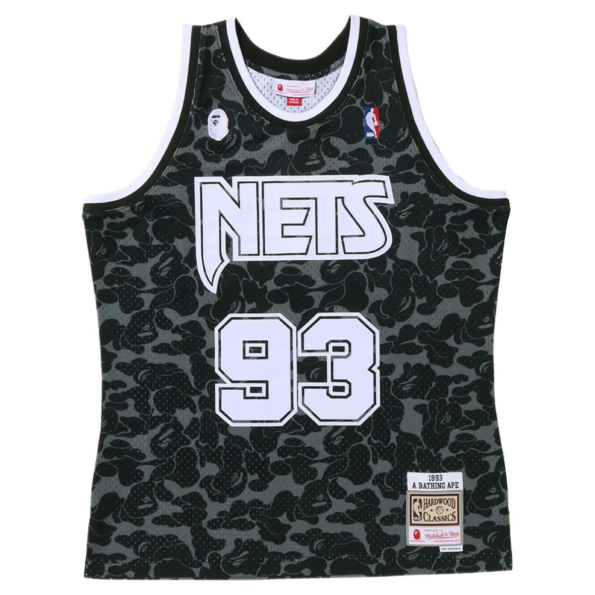 Bape × Mitchell & Ness Bape x Mitchell & Ness New Jersey Nets Jersey Black 2022 Size US S / EU 44-46 / 1 - 1 Thumbnail