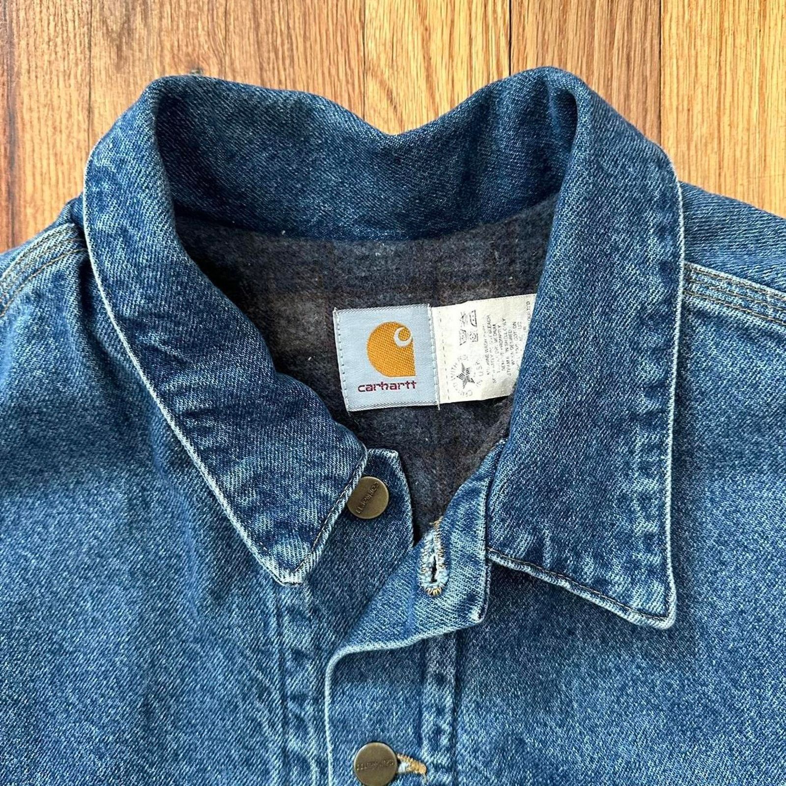 Carhartt Vintage 1997 Carhartt JB0998 Denim Jacket Blanket Lined XL Size US XL / EU 56 / 4 - 8 Thumbnail