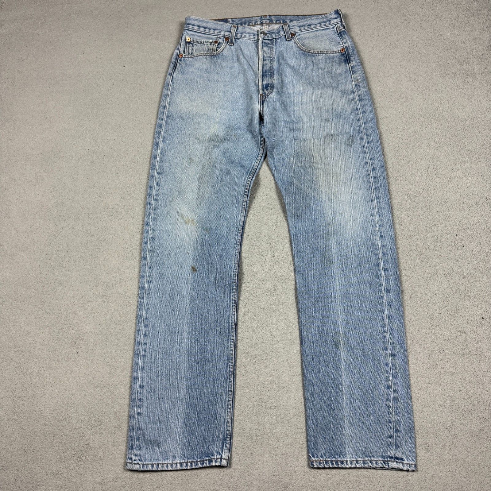 Levi's VTG Levi's 501 W34 L34 Light Wash Blue Denim Grunge Size US 34 / EU 50 - 9 Thumbnail