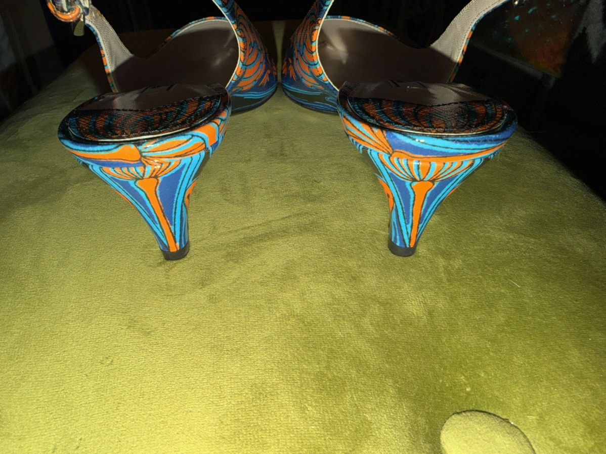 Prada Prada Tulip Printed Heels Size US 7.5 / IT 37.5 - 5 Thumbnail