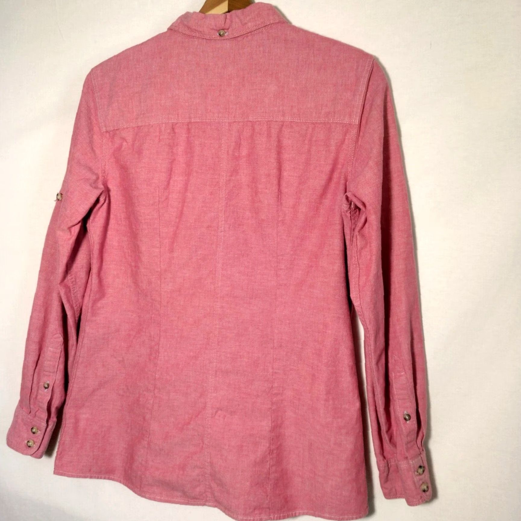 Vintage LL Bean Button-Up Shirt Womens Small Red Roll Tab Long Sleeve Classic OJSW2 Size S / US 4 / IT 40 - 2 Thumbnail
