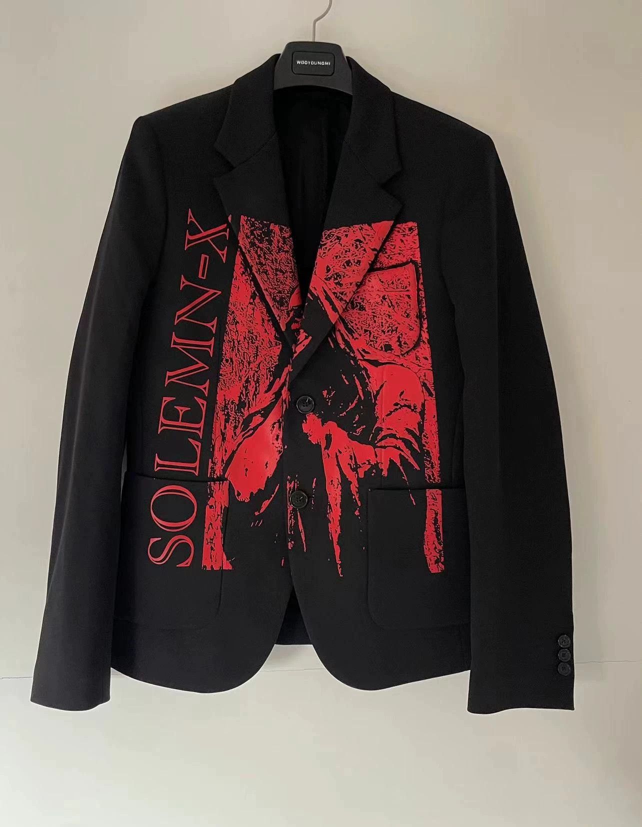 Raf Simons Printed shoulder pad suit