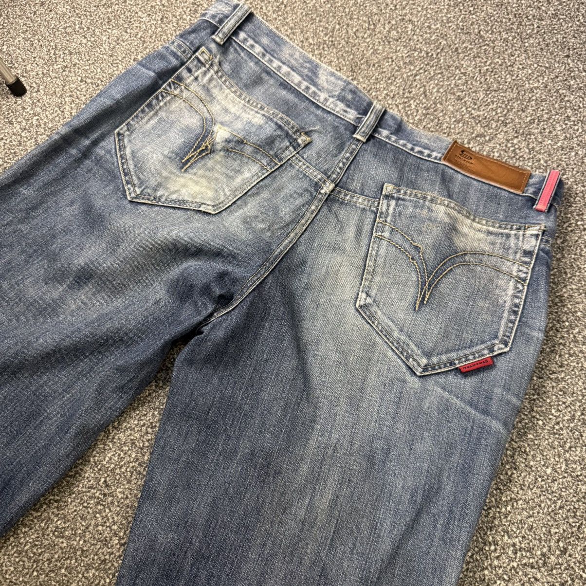 Japanese Brand 🔥🇯🇵 Vintage 90s Avant Garde Light Wash Stockton Denim Size US 34 / EU 50 - 5 Thumbnail