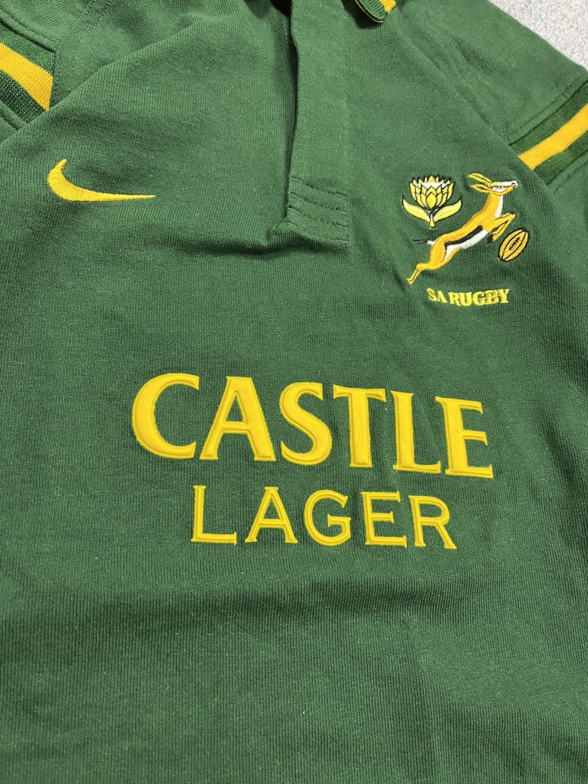 Nike × Vintage Vintage Nike Rugby Shirt Castle Lager South Africa Rugby Size US L / EU 52-54 / 3 - 8 Thumbnail