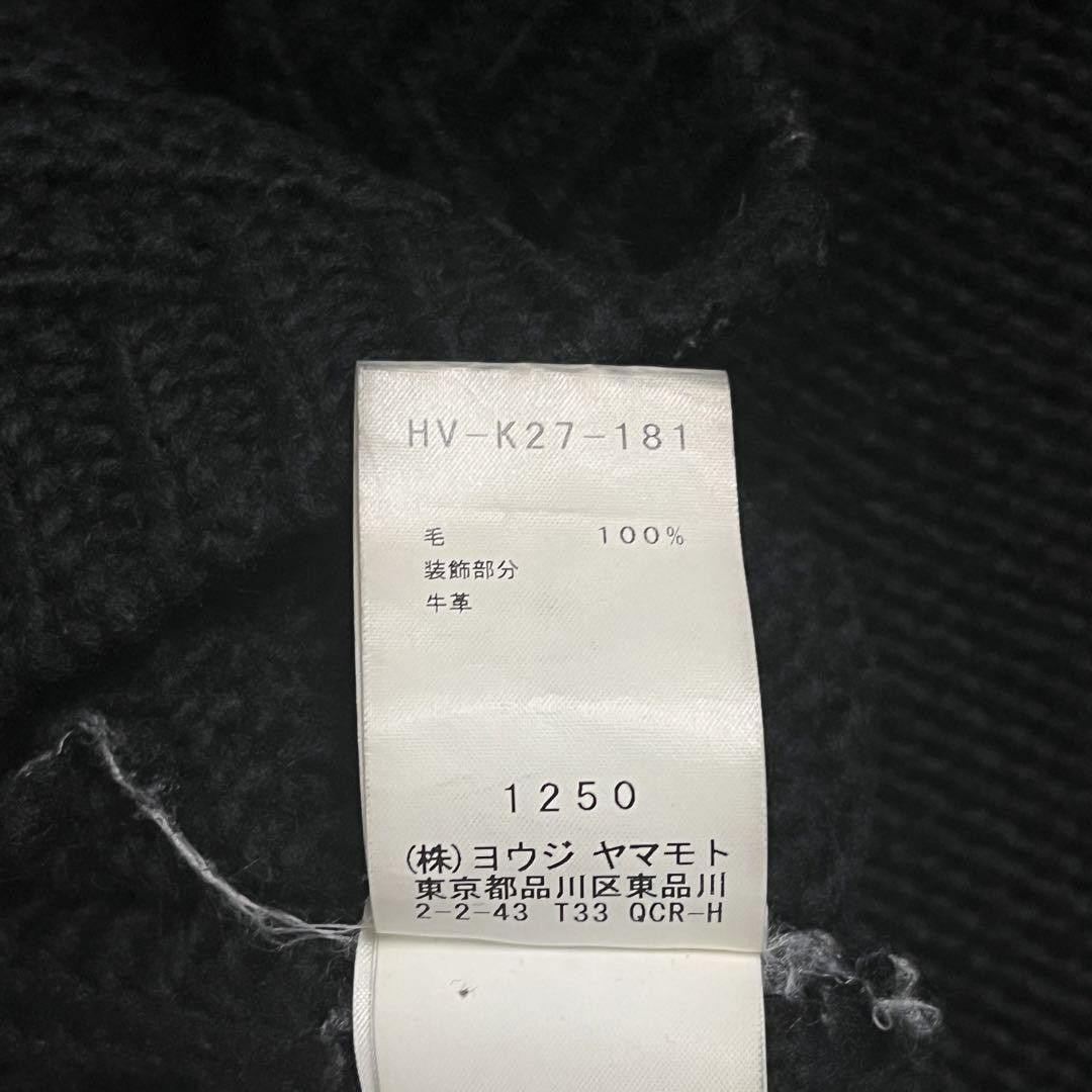 Yohji Yamamoto POUR HOMME 18aw Lace-up docking knit black Size US L / EU 52-54 / 3 - 5 Thumbnail