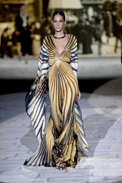 Roberto Cavalli S/S 2007 ARCHIVE BUTTERFLY SILK GOWN Size M / US 6-8 / IT 42-44 - 2 Thumbnail