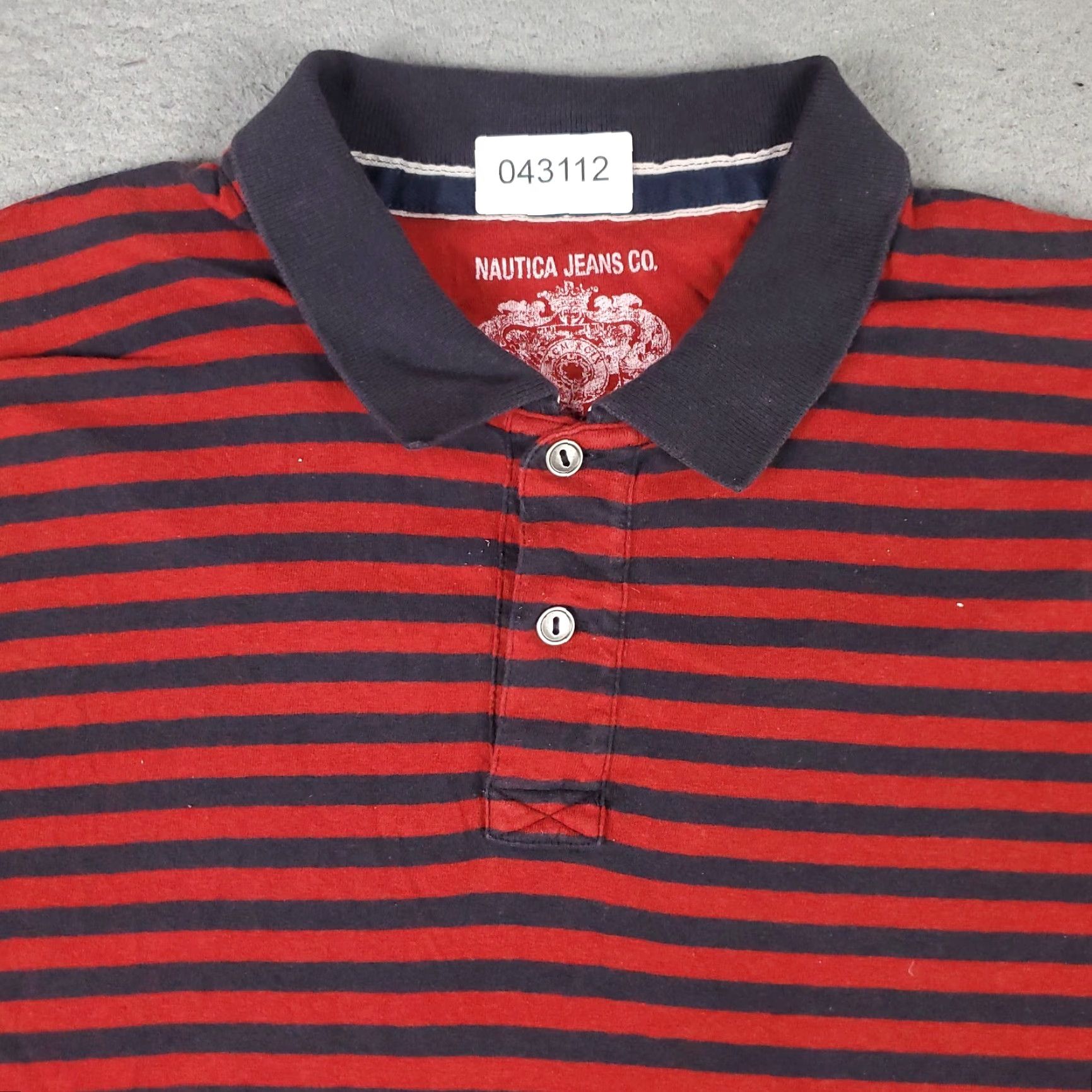 Nautica Nautica Polo Shirt Mens Large Red Striped Casual Short Sleeve Polo Shirt Adult L Red Nautica Casual Shirt Men Size US L / EU 52-54 / 3 - 2 Thumbnail