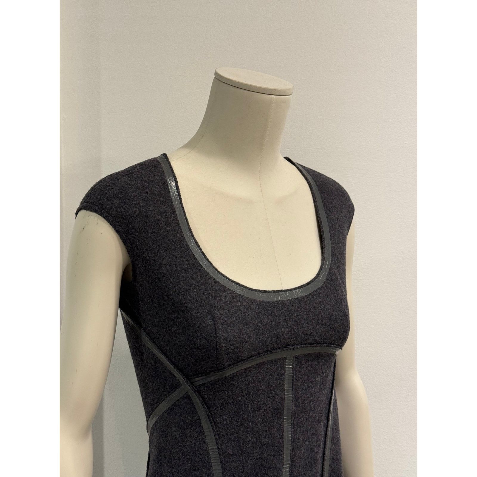 Prada 2007 Prada paneled wool midi dress Size S / US 4 / IT 40 - 3 Thumbnail