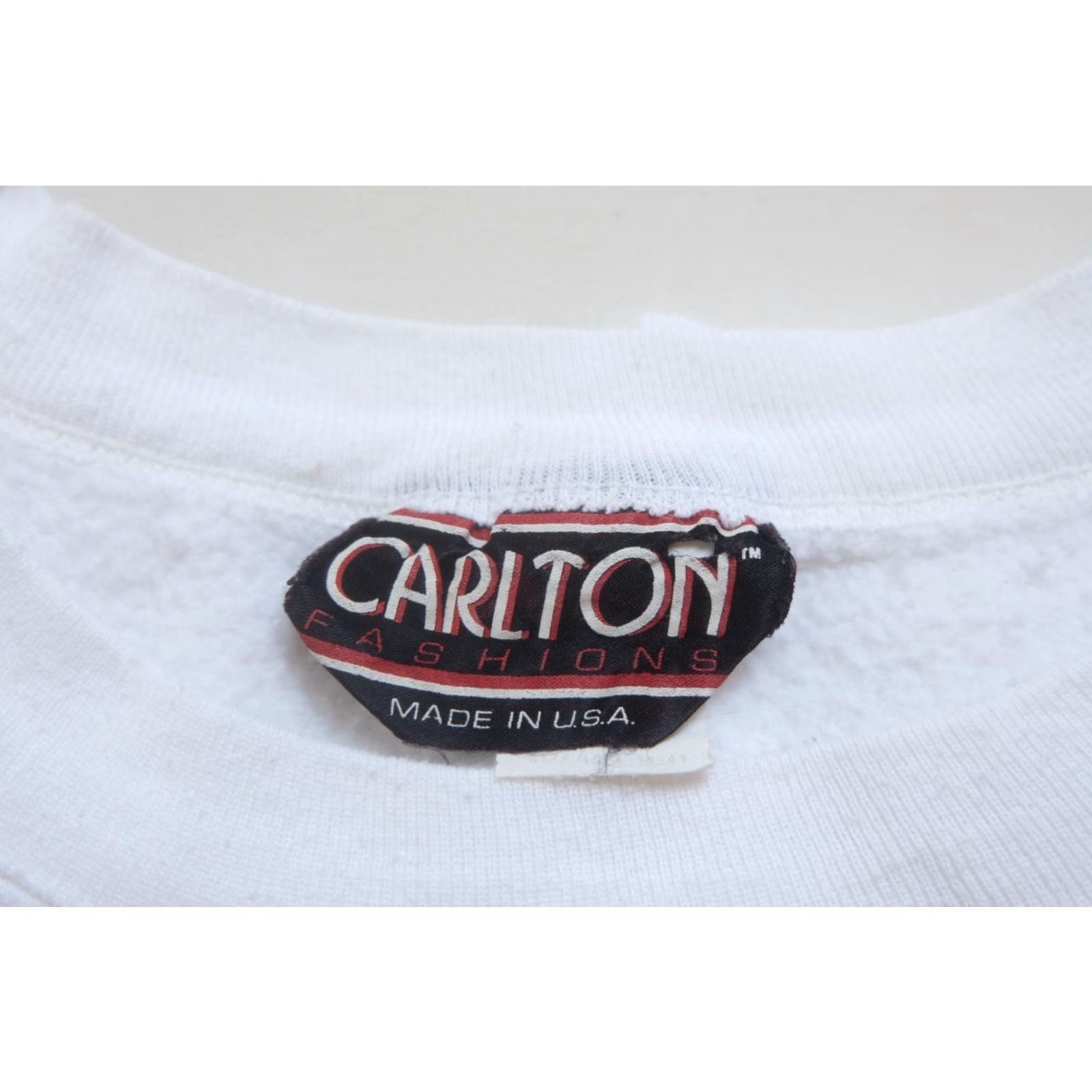 Vintage VINTAGE Carlton USA MADE 90s WAFFLE KNIT WHITE CREWNECK COTTON KNIT SWEATSHIRT SZ XL Mens Size US XL / EU 56 / 4 - 5 Thumbnail