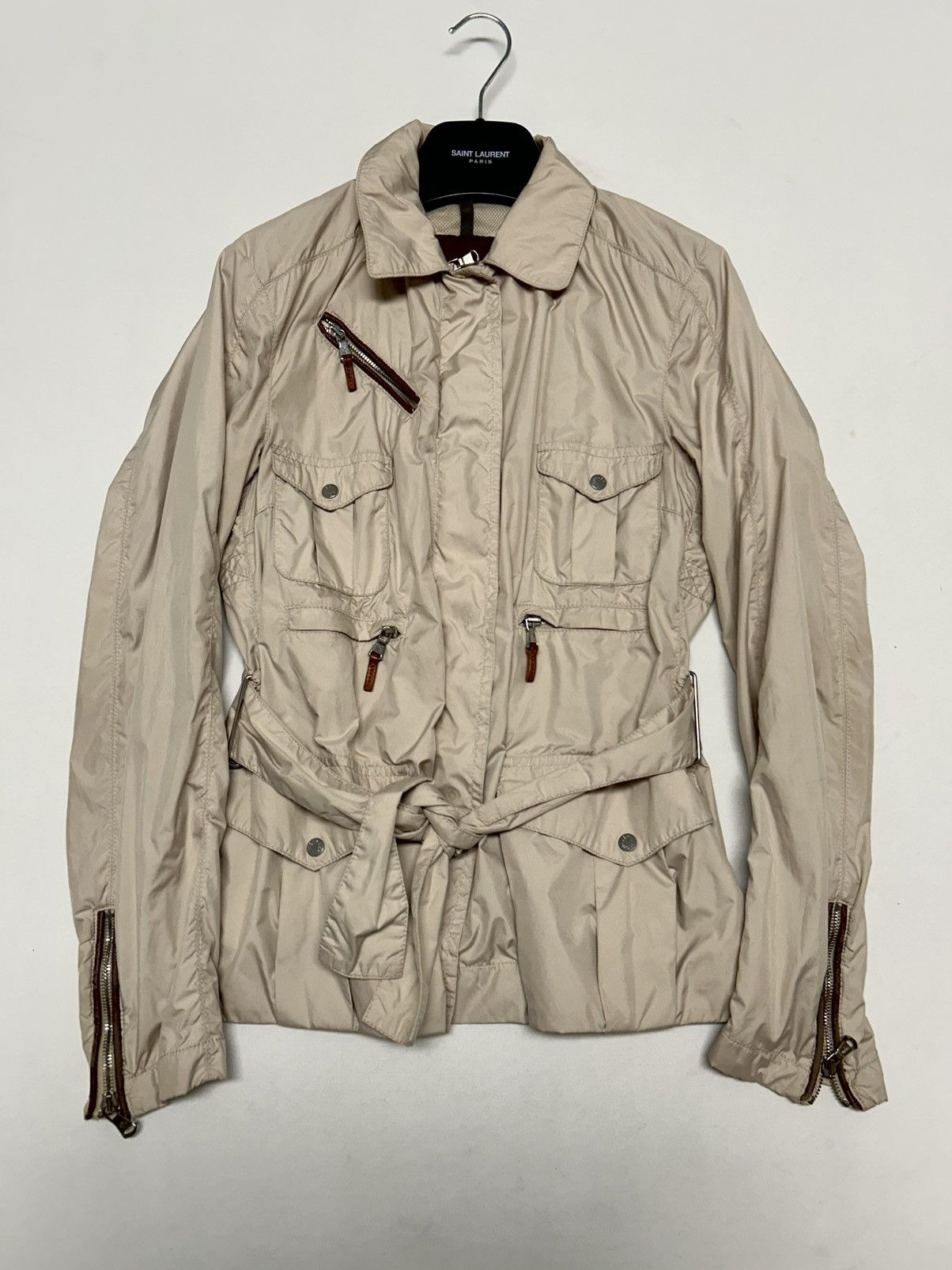 Moncler 2007 Leather-Detailed Belted Field Jacket Size US M / EU 48-50 / 2 - 6 Thumbnail