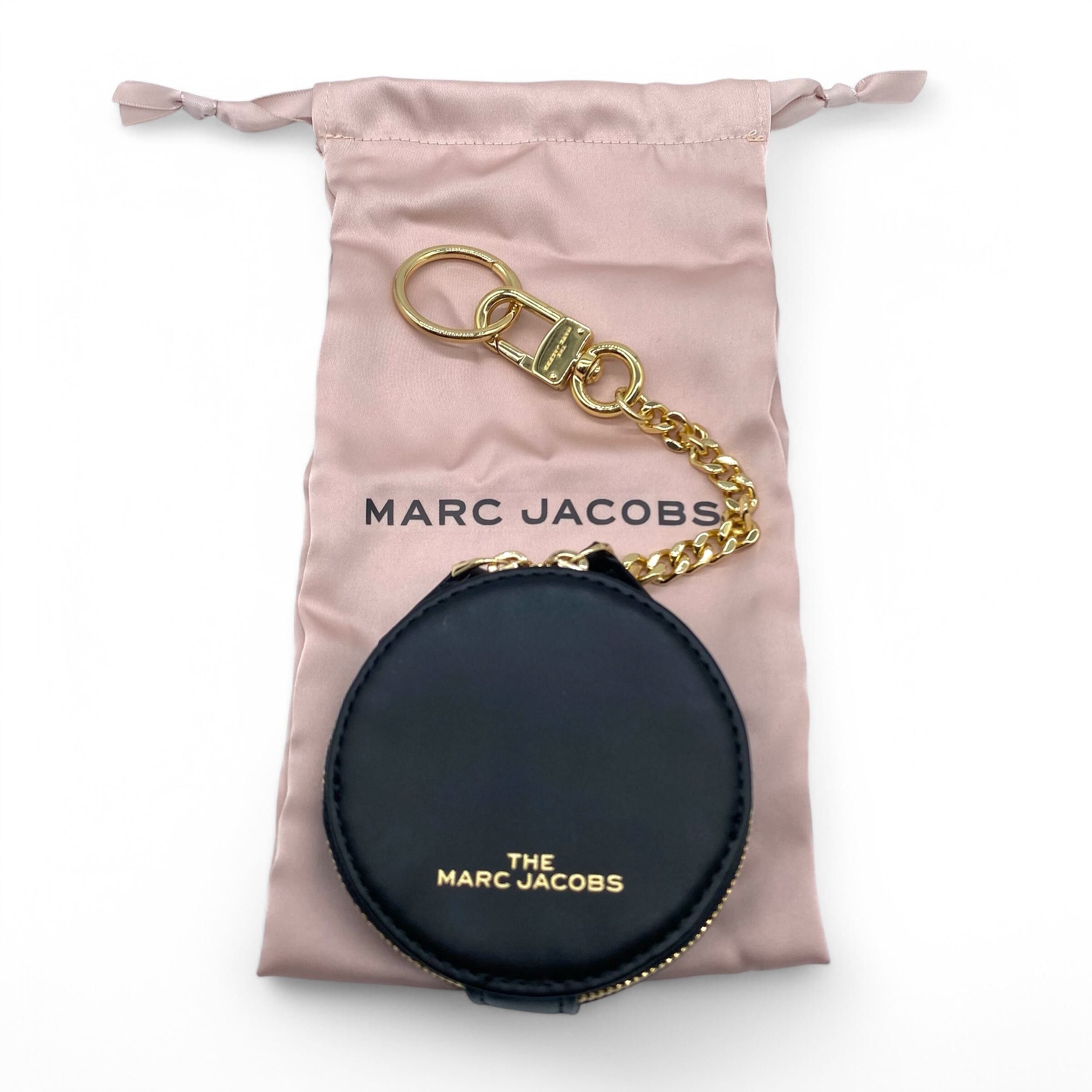 Marc Jacobs MARC JACOBS Leather Coin Case Black/Gold Size ONE SIZE - 3 Thumbnail