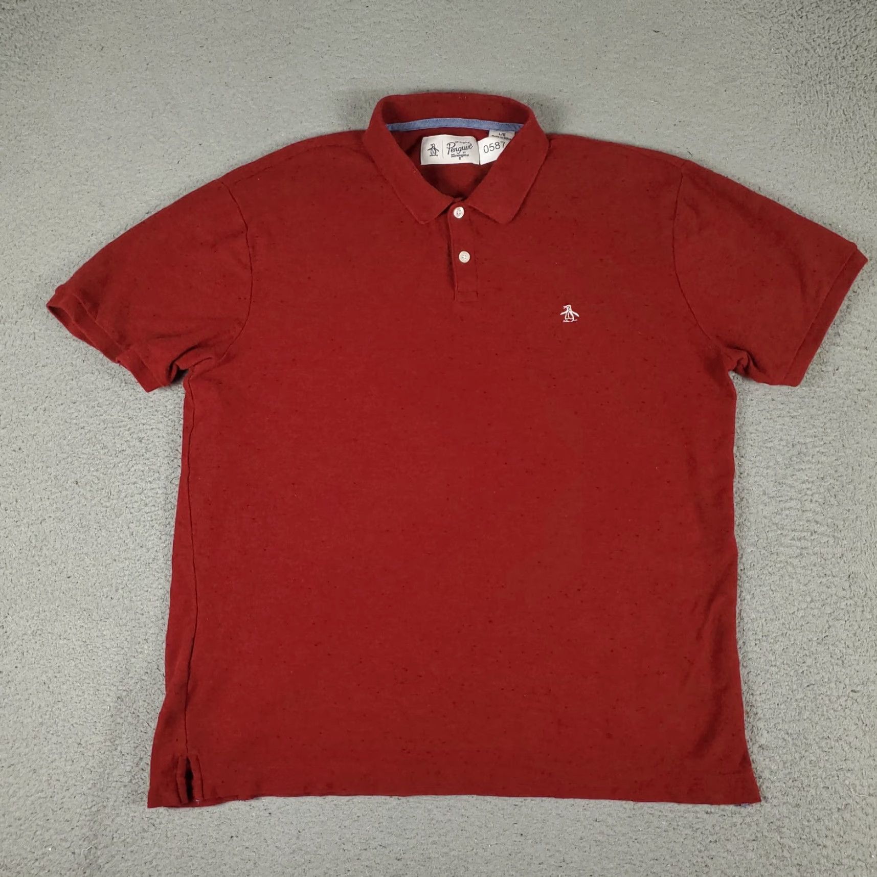 Vintage Penguin Polo Shirt Mens Large Red Casual Short Sleeve Activewear Size US L / EU 52-54 / 3 - 2 Thumbnail