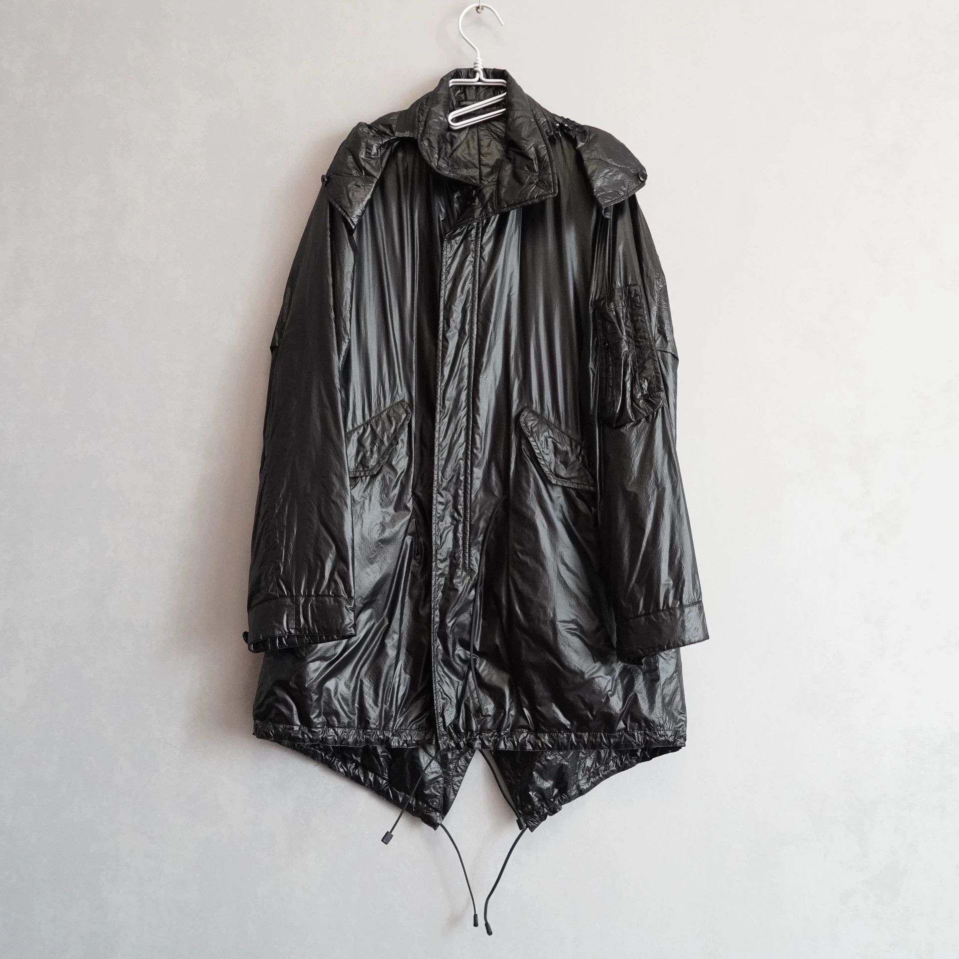 Yohji Yamamoto Yohji Yamamoto 13SS Fishtail Nylon Zipper Coat Size US S / EU 44-46 / 1 - 1 Thumbnail